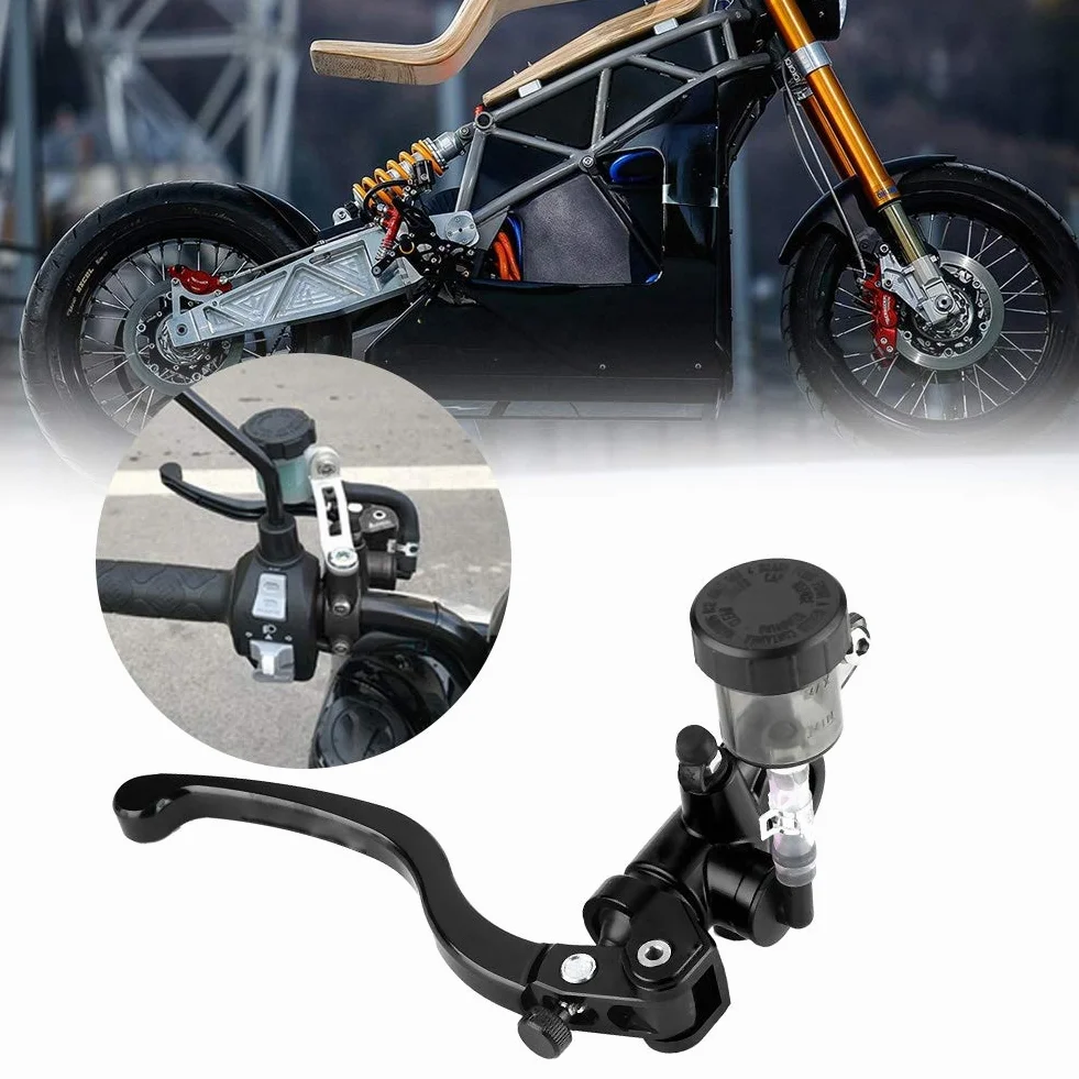 CNC Motorcycle Straight Push Brake Pump - Cylindry hamulcowe (prawe) Opcjonalna hydrauliczna pompa sprzęgła Stra (czarna)