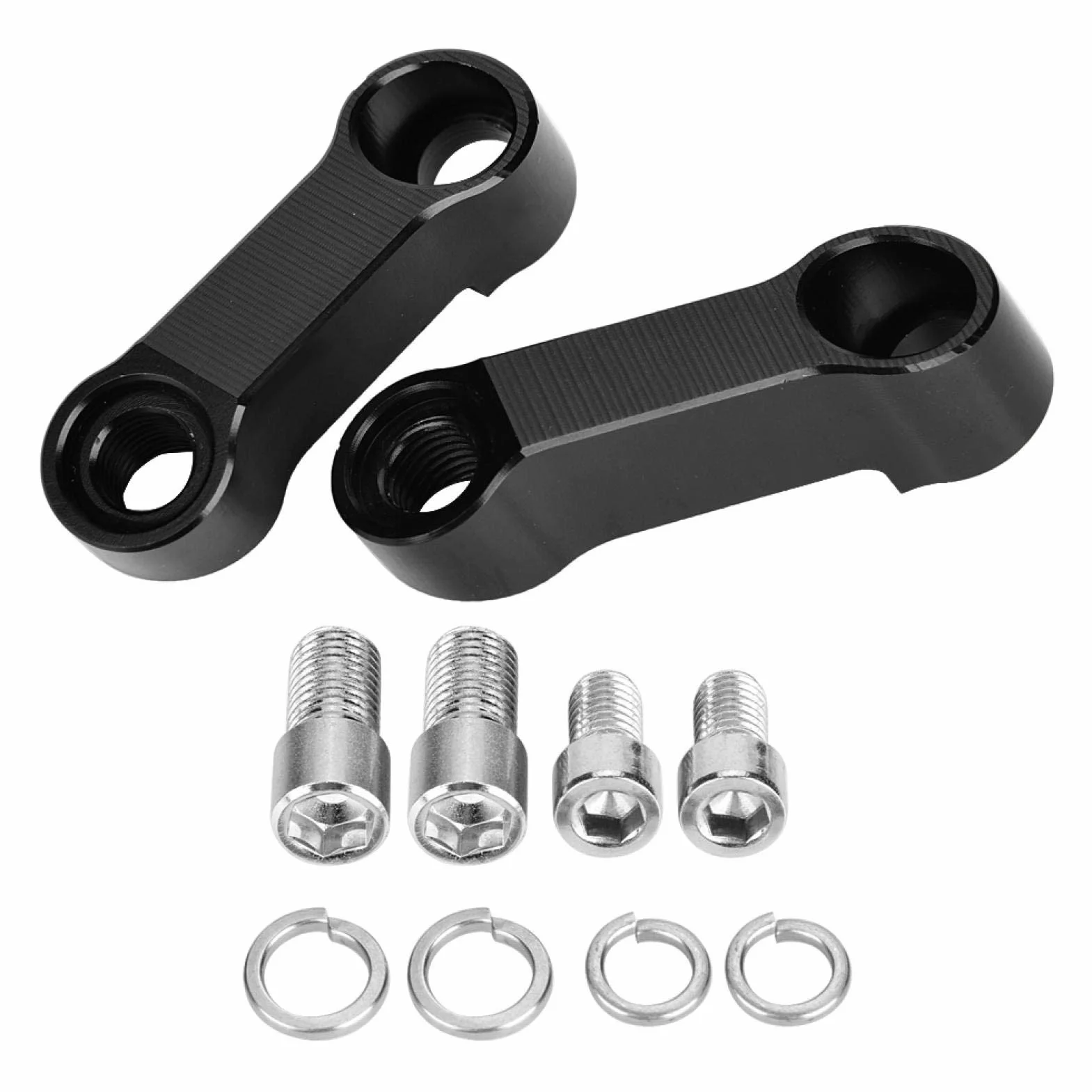 Akozon Mirror Adapter M10 M8 Riser Mount Extension Czarny Zestaw Motocyklowe lusterko wsteczne