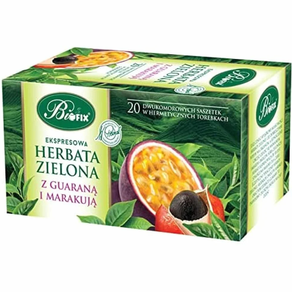 Bifix Premium Herbata Zielona, Guarana/Marakuja, 20 Saszetek