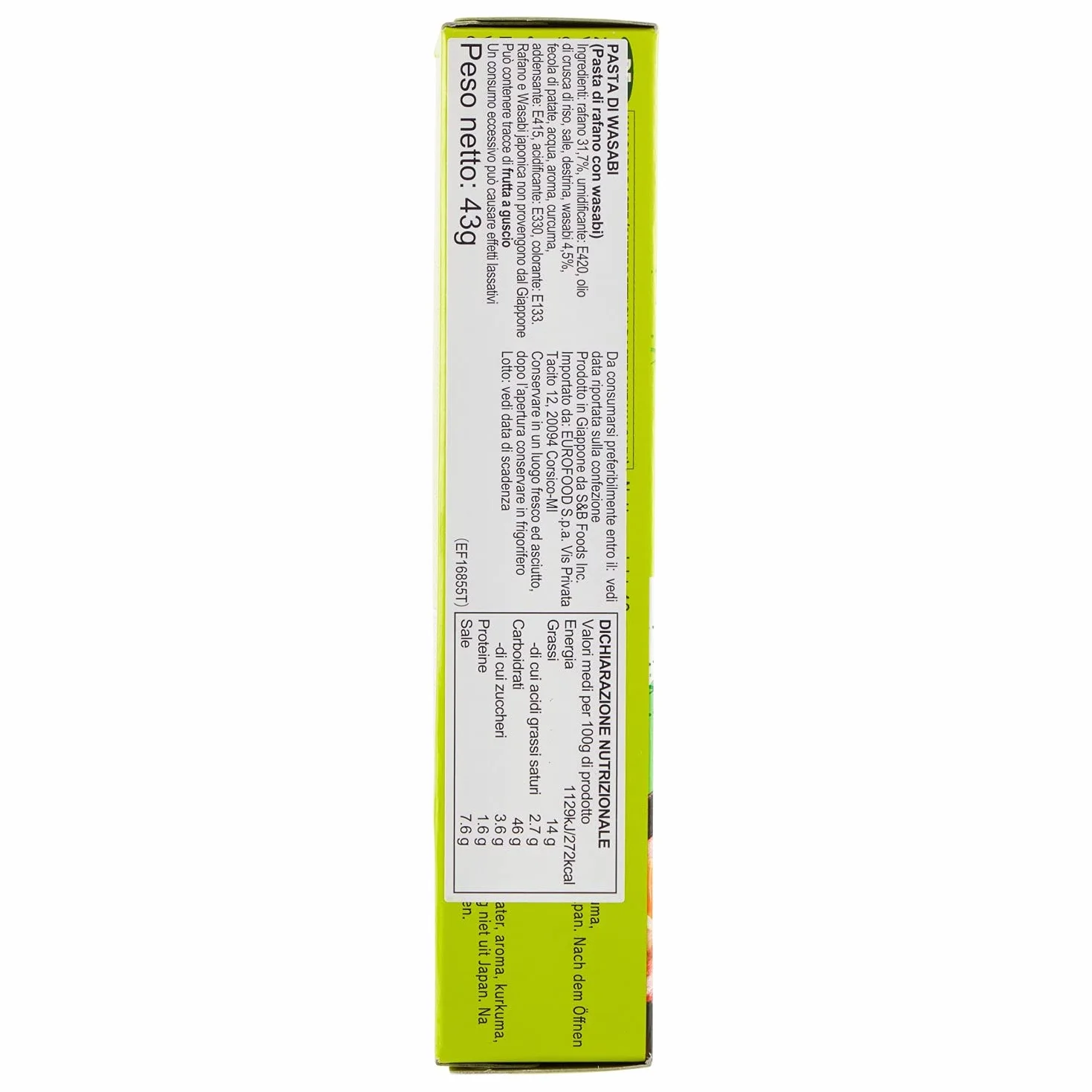 S&B Wasabi – oryginalna japońska pasta chrzanowa w tubce – do przyprawiania i marynowania żywności – z 4,5% wasabi – 5 x 43 g