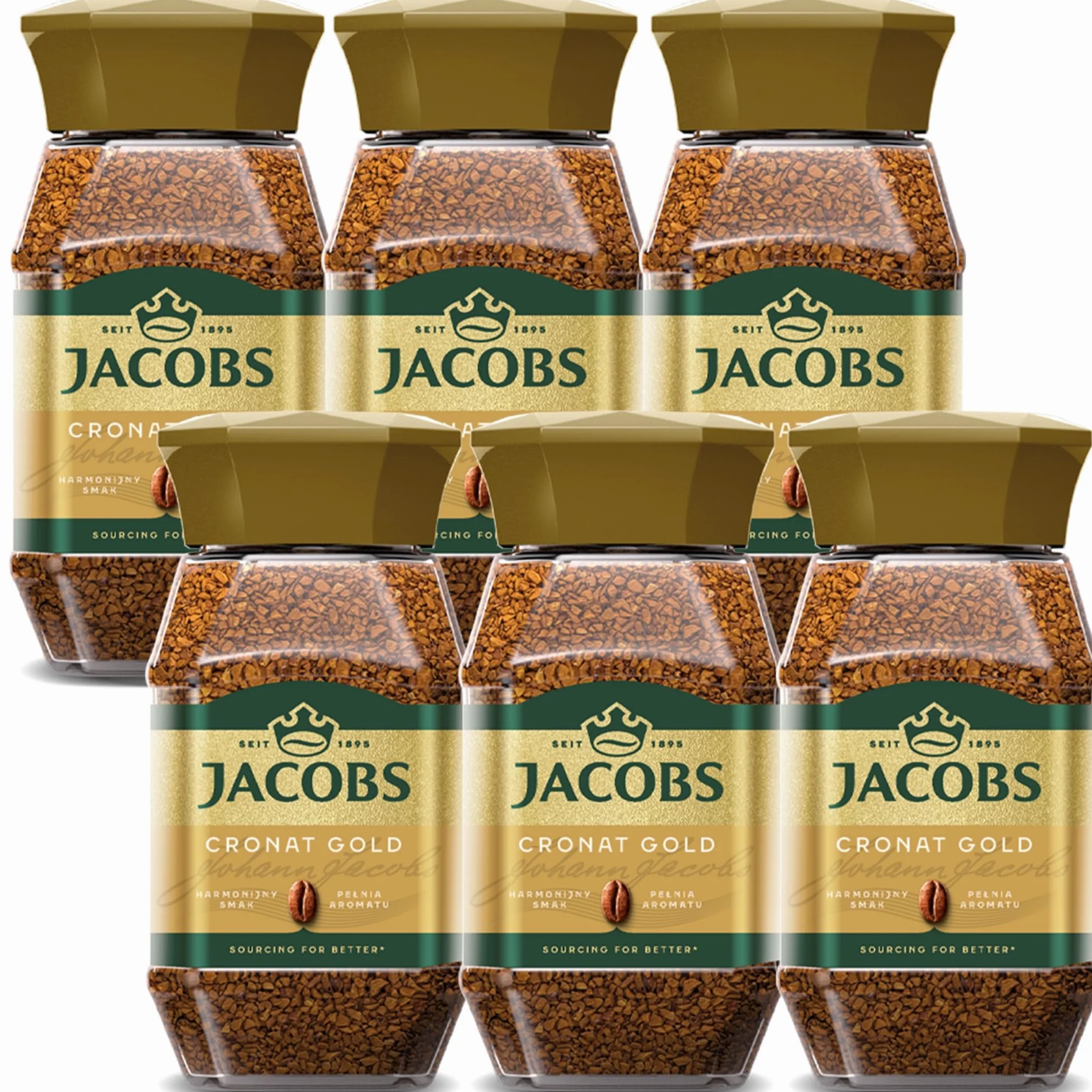 Jacobs Cronat Gold Kawa rozpuszczalna 200 g 6 sztuk