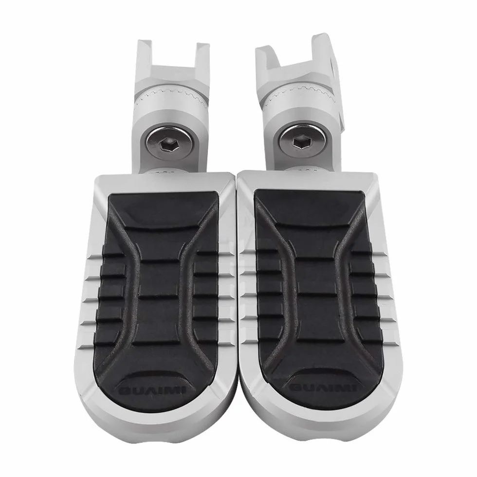 Dla BMW R1250GS 2019 2020, R1250 GS ADV 2019-2020, R1200GS 2017-2018, R1200 GS ADV 2014-2018 Obrotowy podnóżek motocyklowy Regulowany podnóżek kierowcy (B-Srebrny)