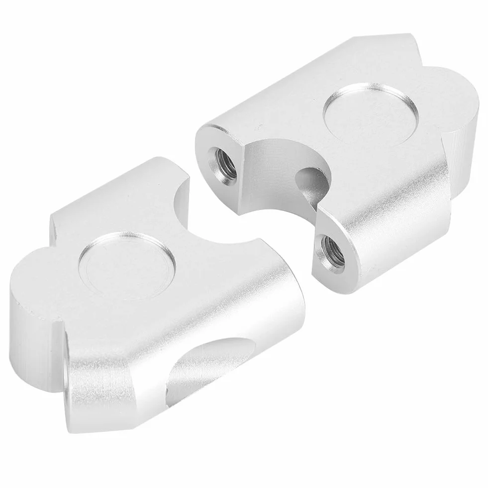 Zacisk kierownicy motocykla, 22mm uniwersalny uchwyt motocykla Bar Riser zacisk na kierownicę Powrót Move Adapter do montażu (chrom)