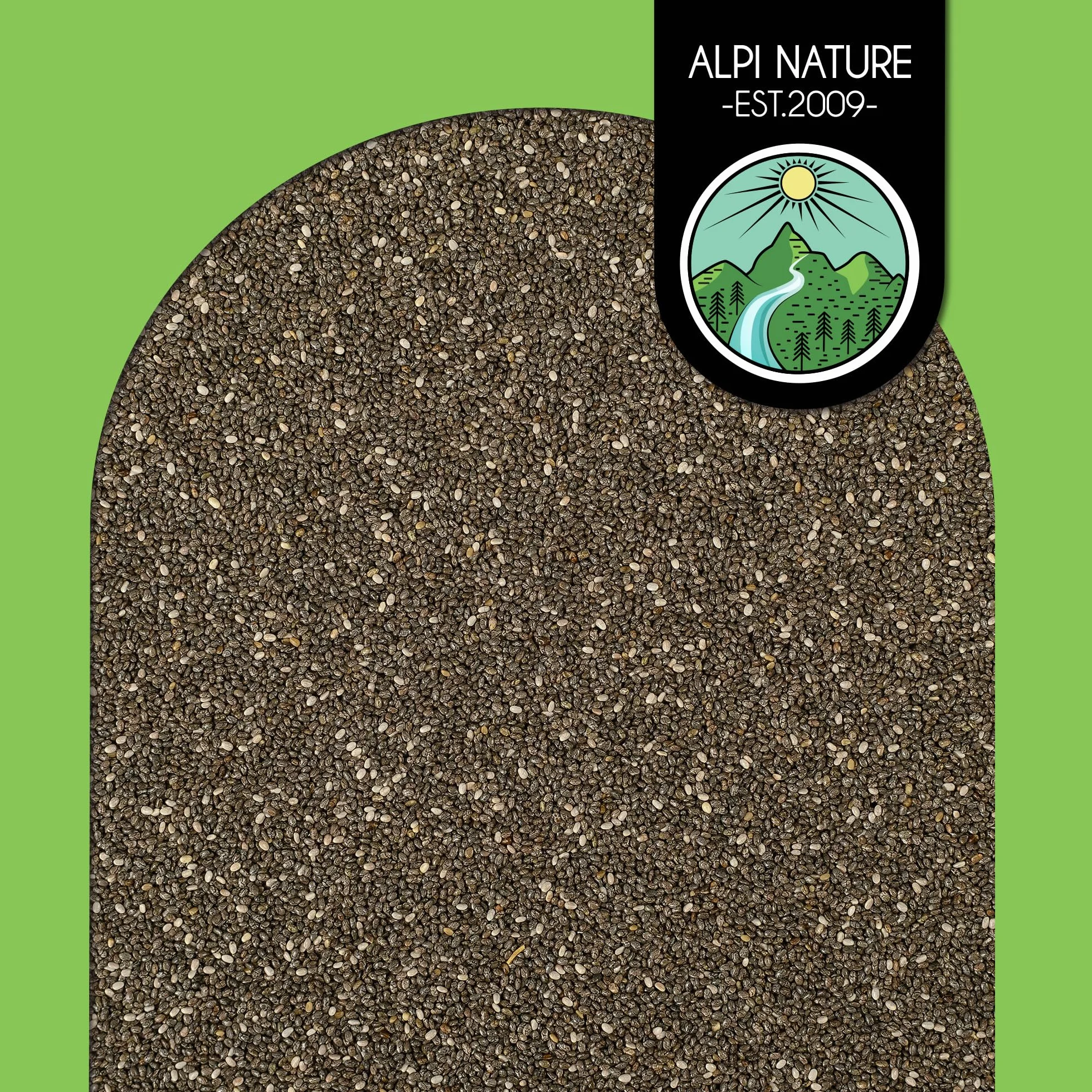 Alpi Nature Ekologiczne Nasiona Chia 200g, Całe Czarne do Smoothie i Musli