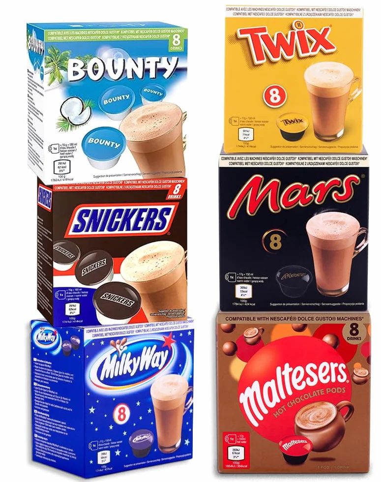 Cafféluxe Mars Hot Chocolate Pods XL Zestaw 48 kapsułek kompatybilne z Dolce Gusto
