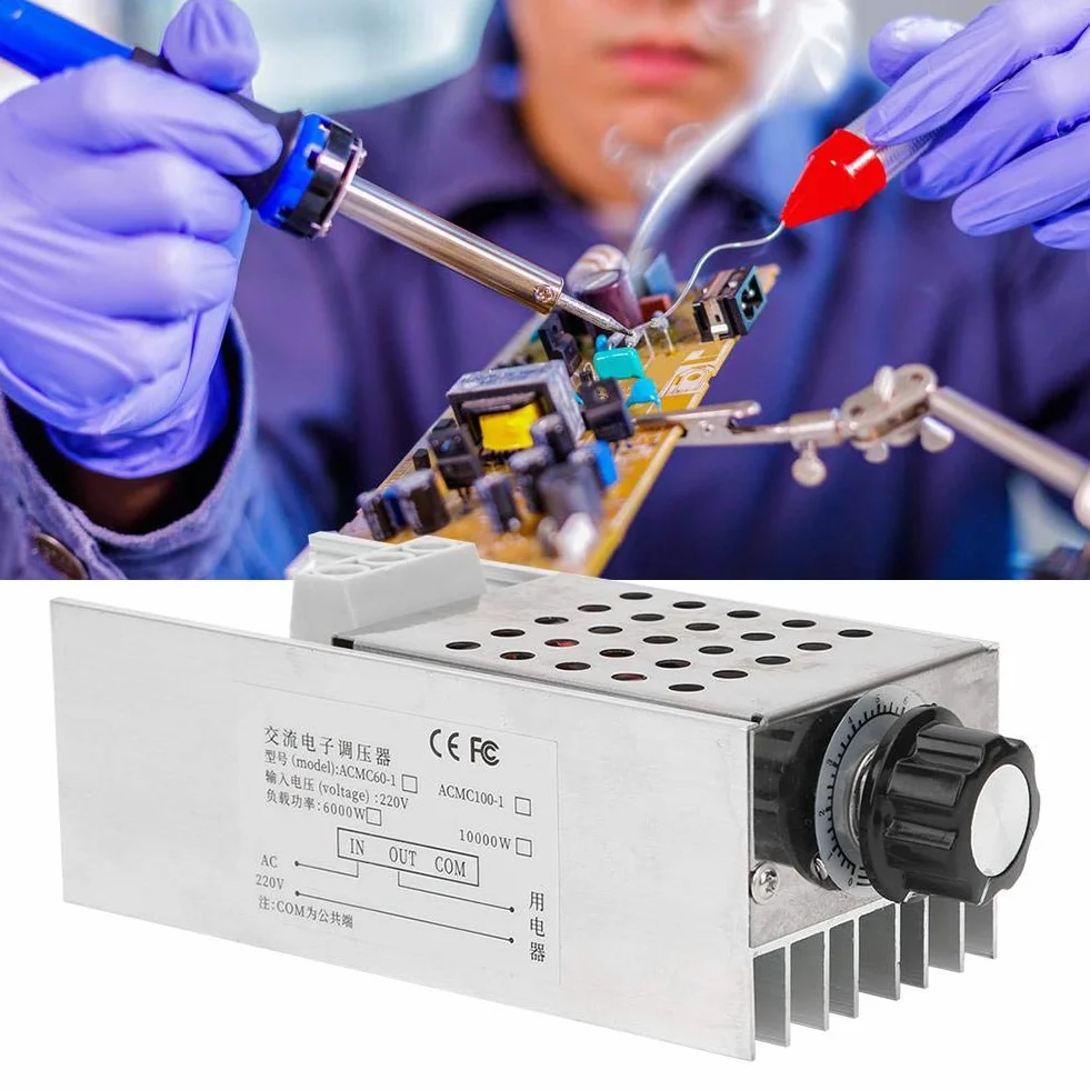 Regulator napięcia, 10000W ultra wysokiej mocy SCR regulator napięcia regulator prędkości termostat ściemniacza 220V/110V AC