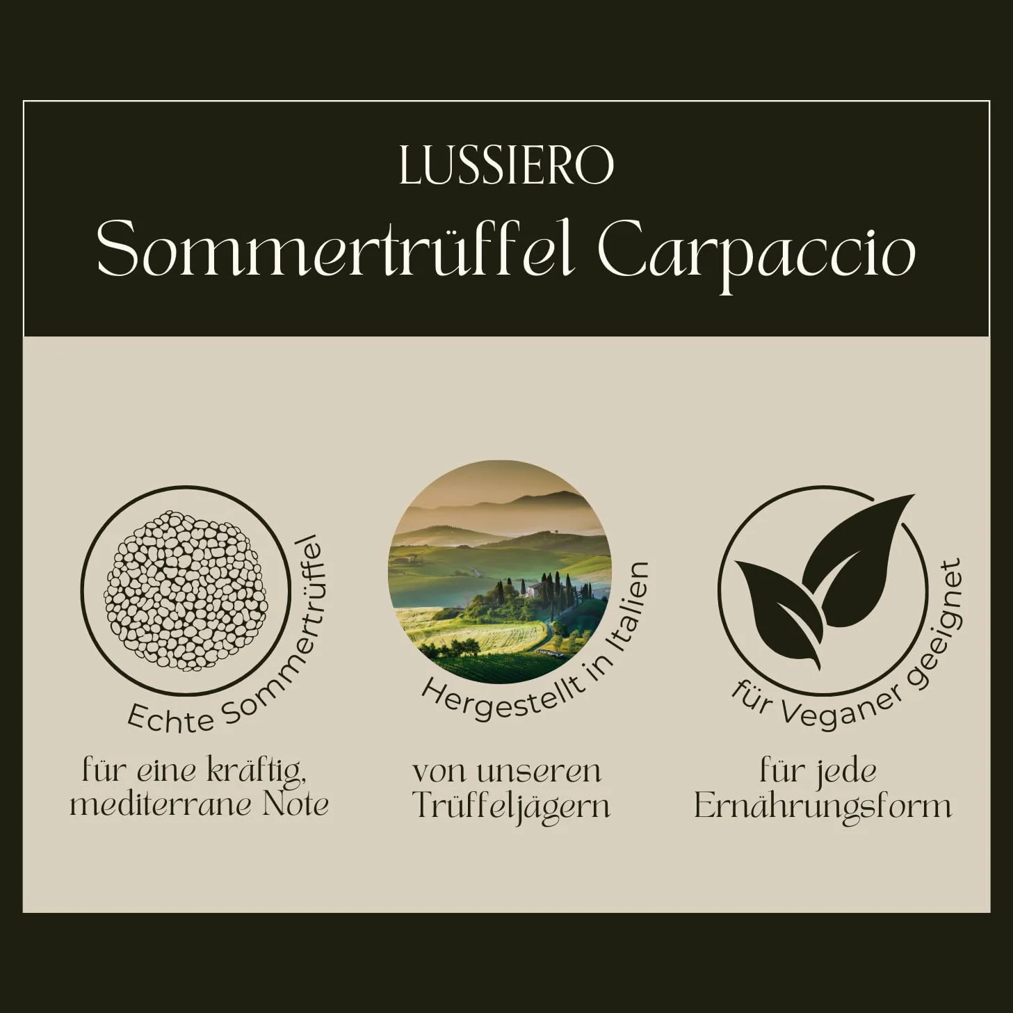 Lussiero Carpaccio czarne trufle Tartufo krążki trufli Tuber Aestivum 45 g