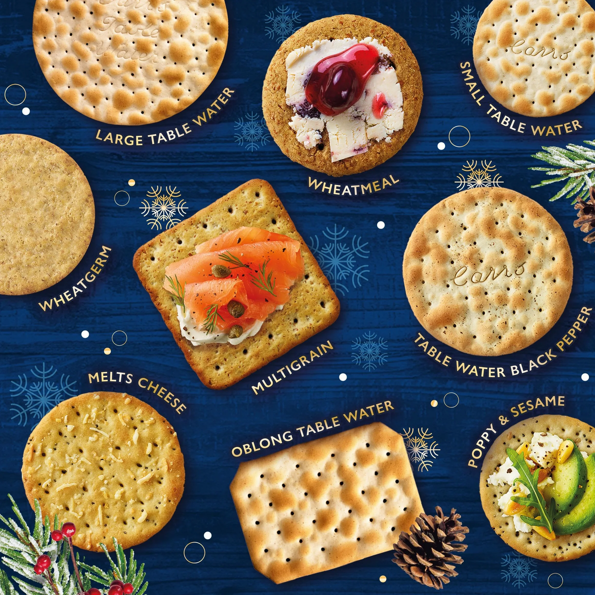 Crackers Selection Variety Asortyment 400 g x9