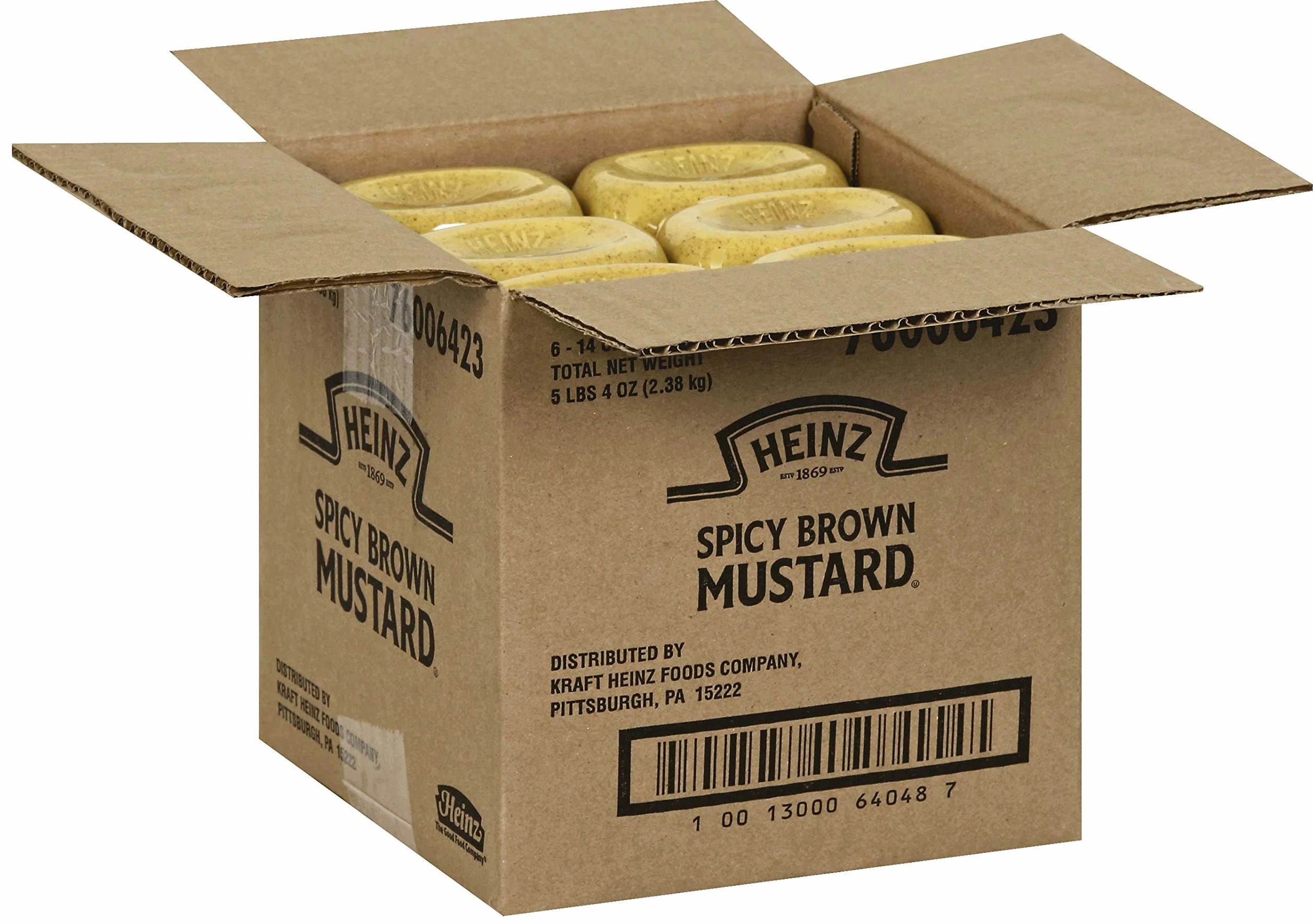 Heinz 100% Natural Spicy Brown Mustard (14 oz Bottle)