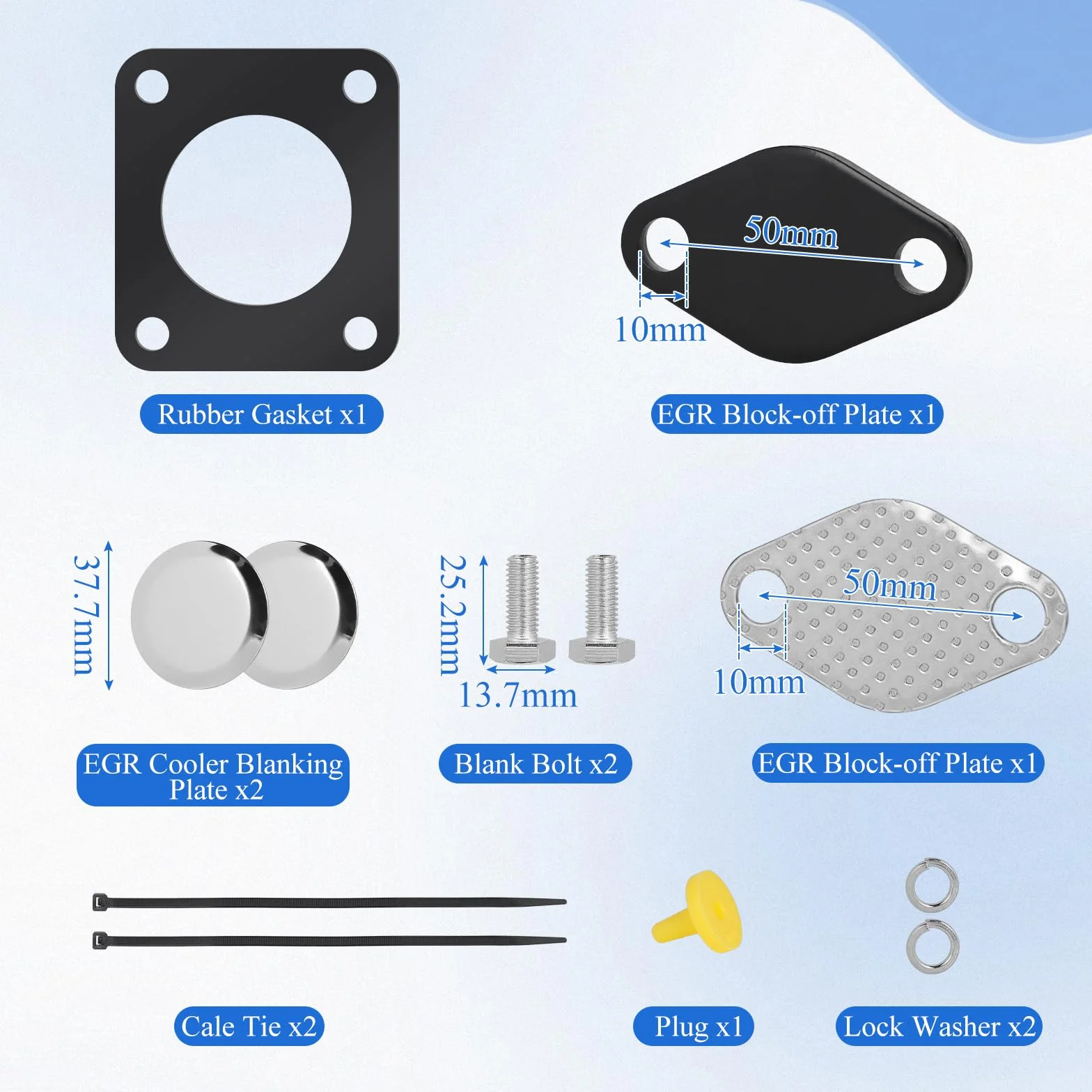 EFUTURETIME Zawór do usuwania EGR, EGR & Cooler Kit Delete zawór kompatybilny z E87/E90/E92/E93/E97/E60/E61/E65/E66, X3 X5 X6