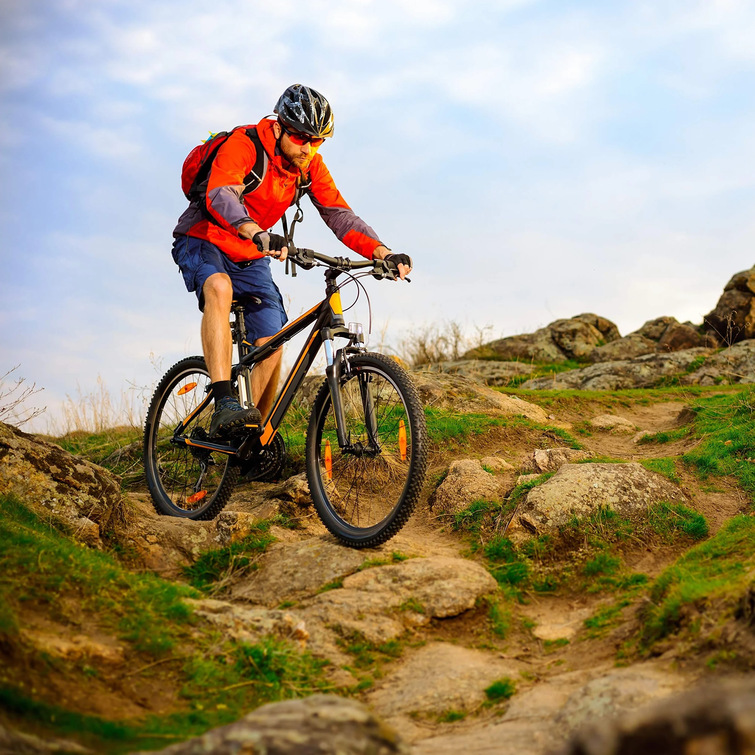 Luxshield folia ochronna lakieru do roweru - do rowerów górskich szosowych trekkingowych - 21-częściowy zestaw ochronny na ramę przed uderzeniami kamieni - wygląd karbonu & samoprzylepna
