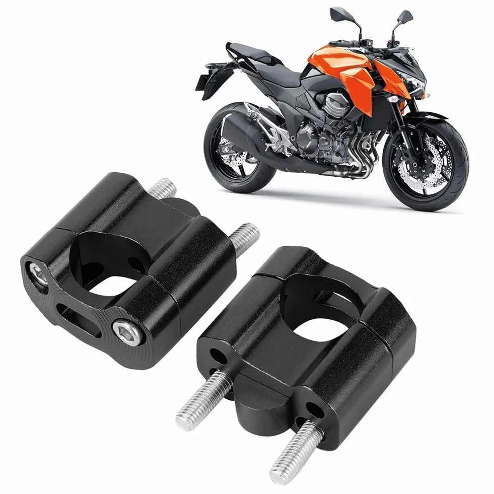 Zaciski do Mocowania na kierownicę Motocykla 22mm 28mm 1/8 Cala 7/8 Cala Adapter Podwyższający CNC Aluminium Czarny