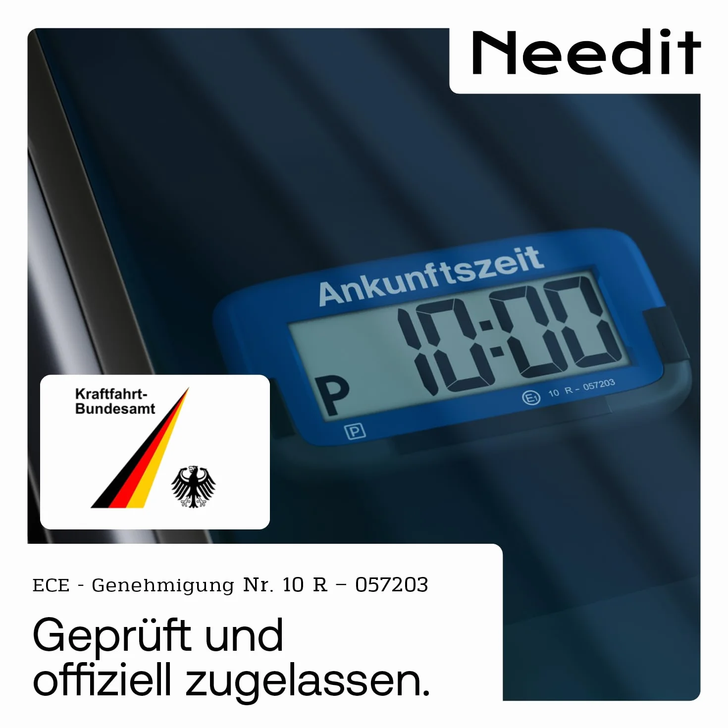 Needit Park Micro Tarcza Parkingowa, Niebieski/Czarny, ‎8 x 4.5 x 1 cm; 31 g