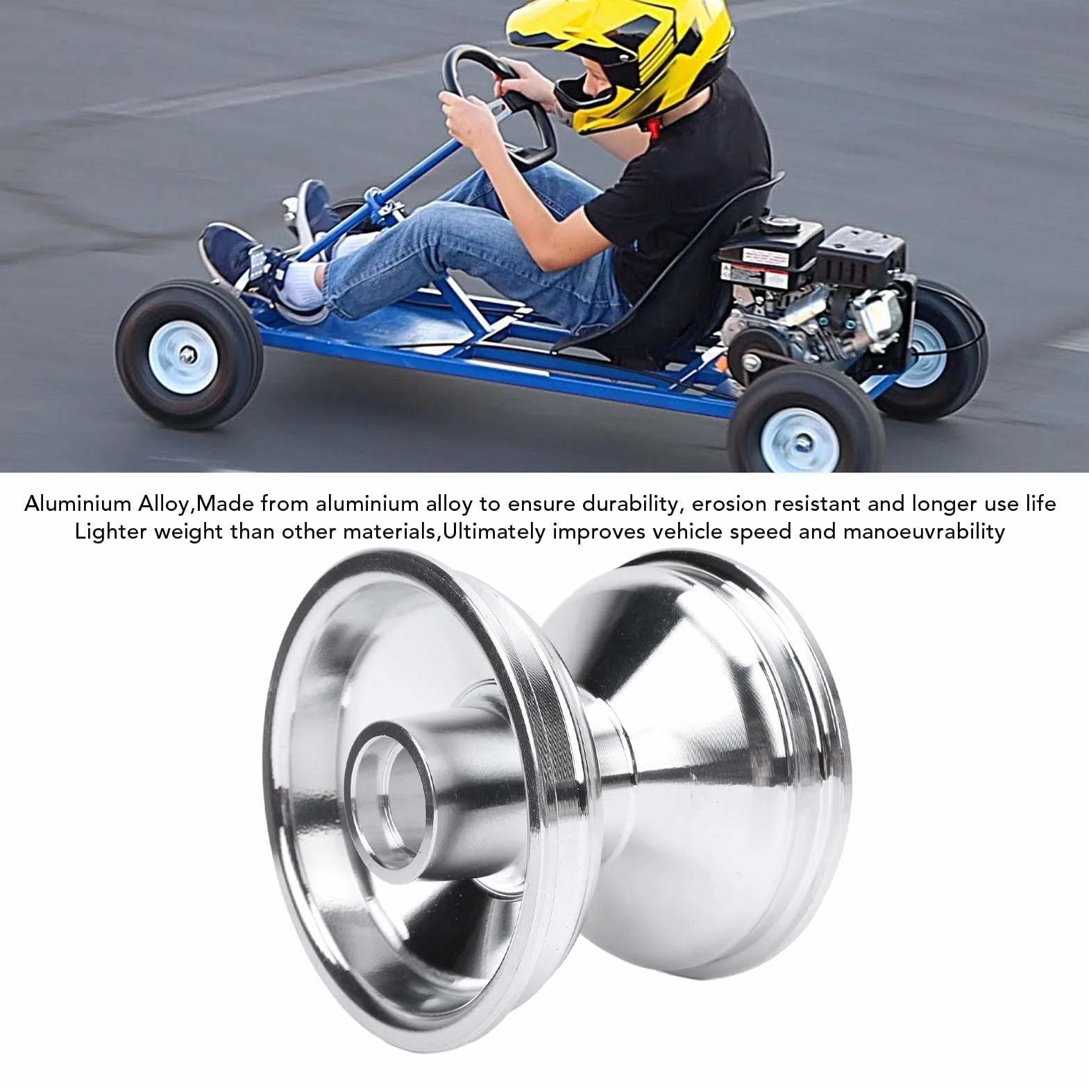Piasta Koła Przedniego Aqxreight 10x4,50-5 z Materiałem ze Stopu Aluminium do ATV UTV, Obręczy Koła Gokartowego, Trwała i Odporna na erozję, łatwa w Montażu