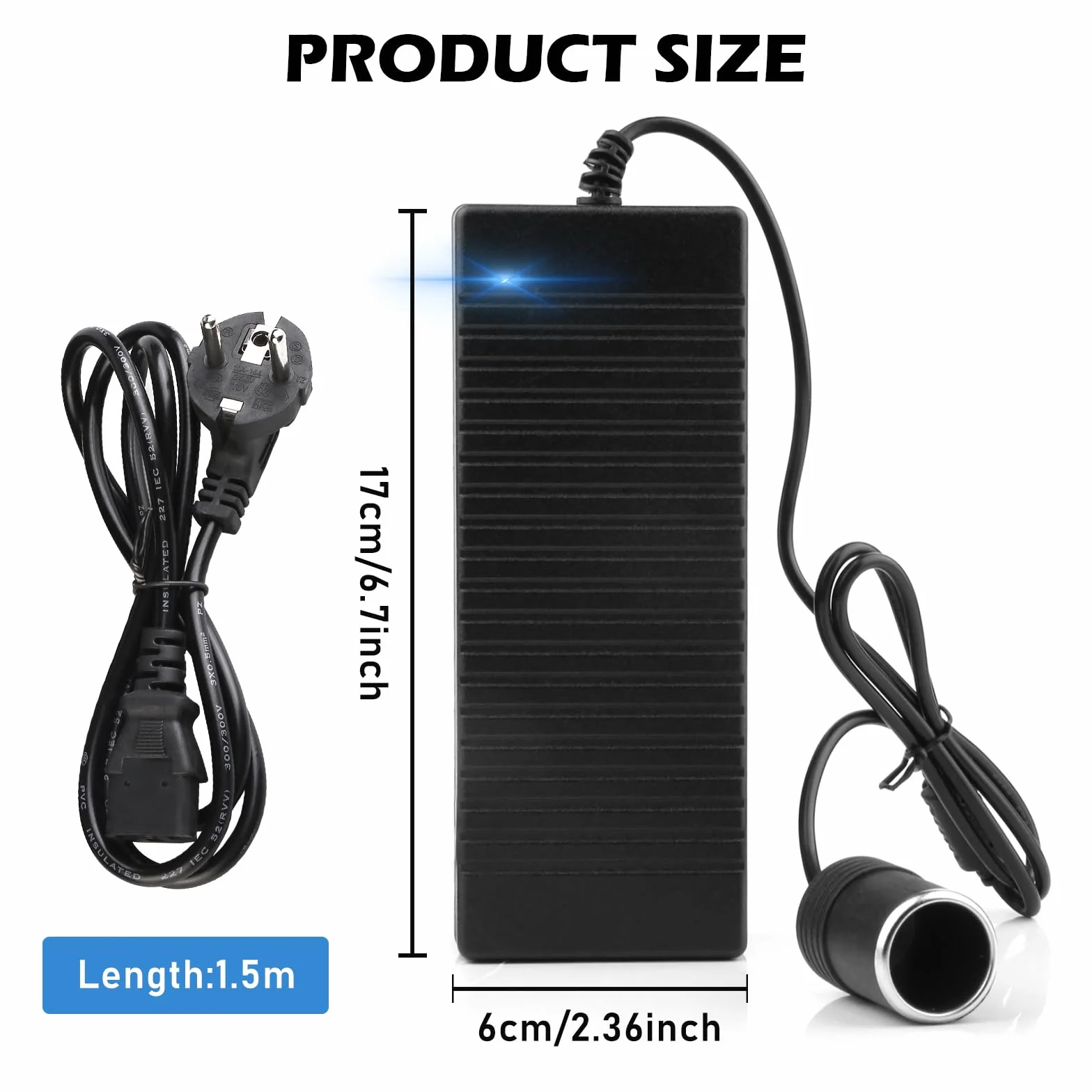 Zasilacz, zasilacz AC na DC, adapter 220 V na 12 V, adapter do zapalniczki samochodowej do przenośnej chłodnicy, konwerter prądu