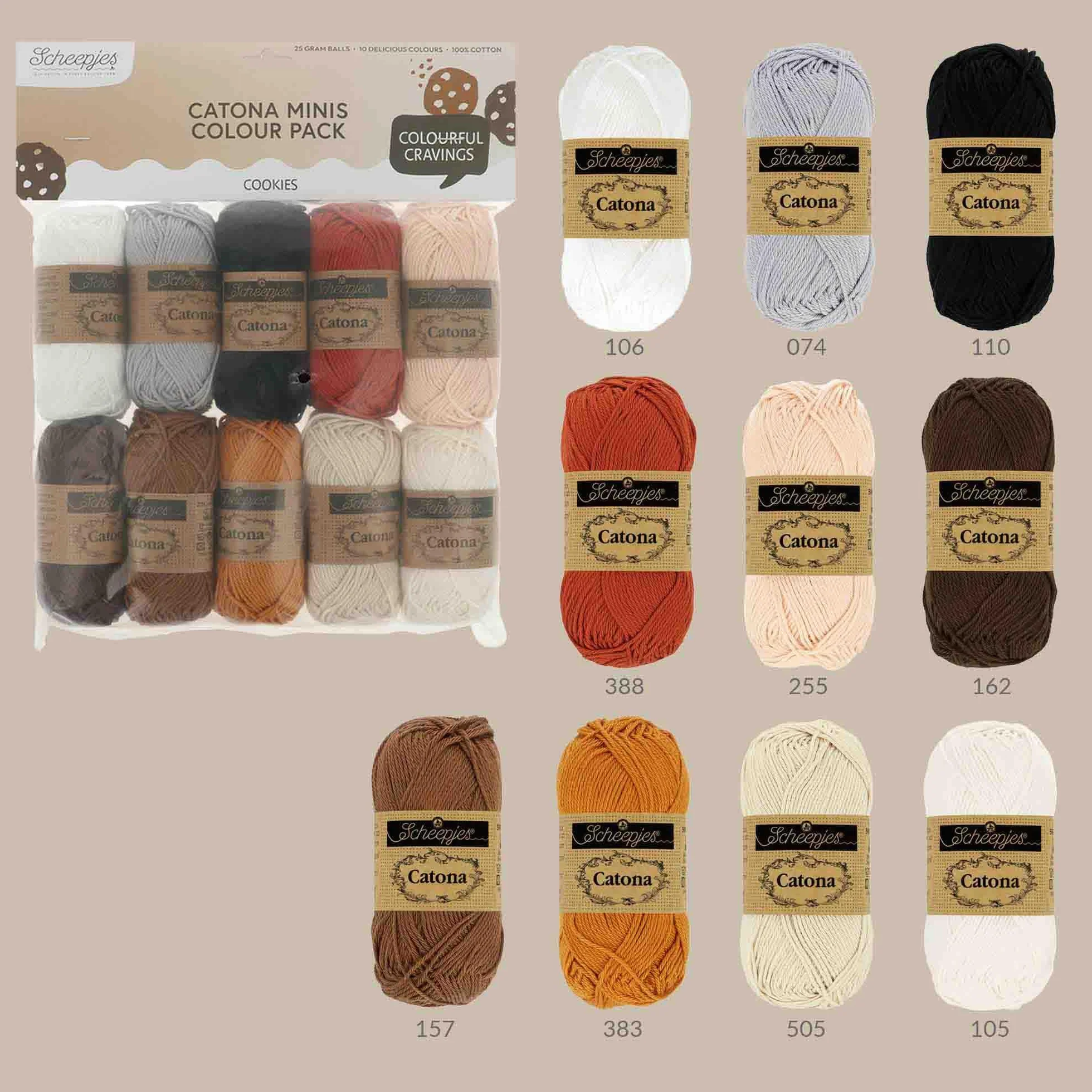 Scheepjes Catona Colour Pack 10x25g