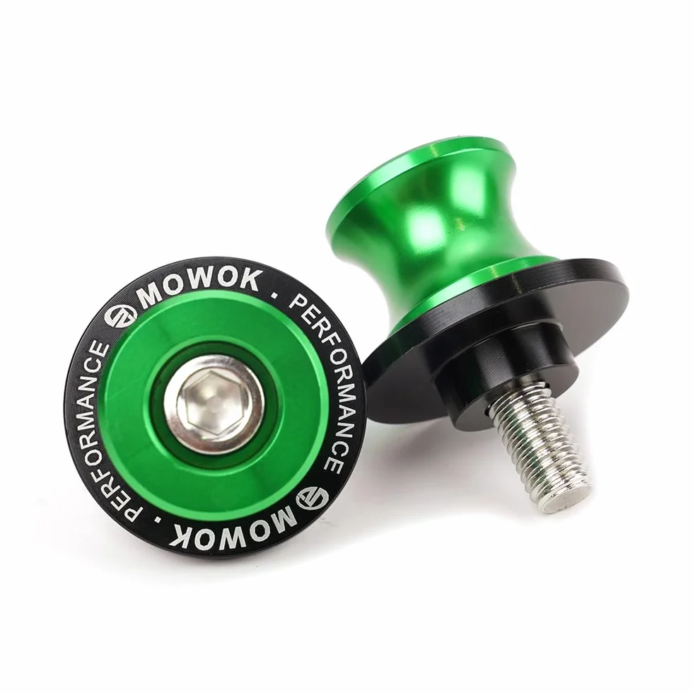 MOWOK M8 motocykl diabolo wahacz suwak cewka śruba wspornika dla Kawasaki Z650 Z900 RS Z800 Z1000 VERSYS 650 ER6N Ninja 650 400 1000SX ZX-6R ZX10R ZX4R ZX4RR (zielony)