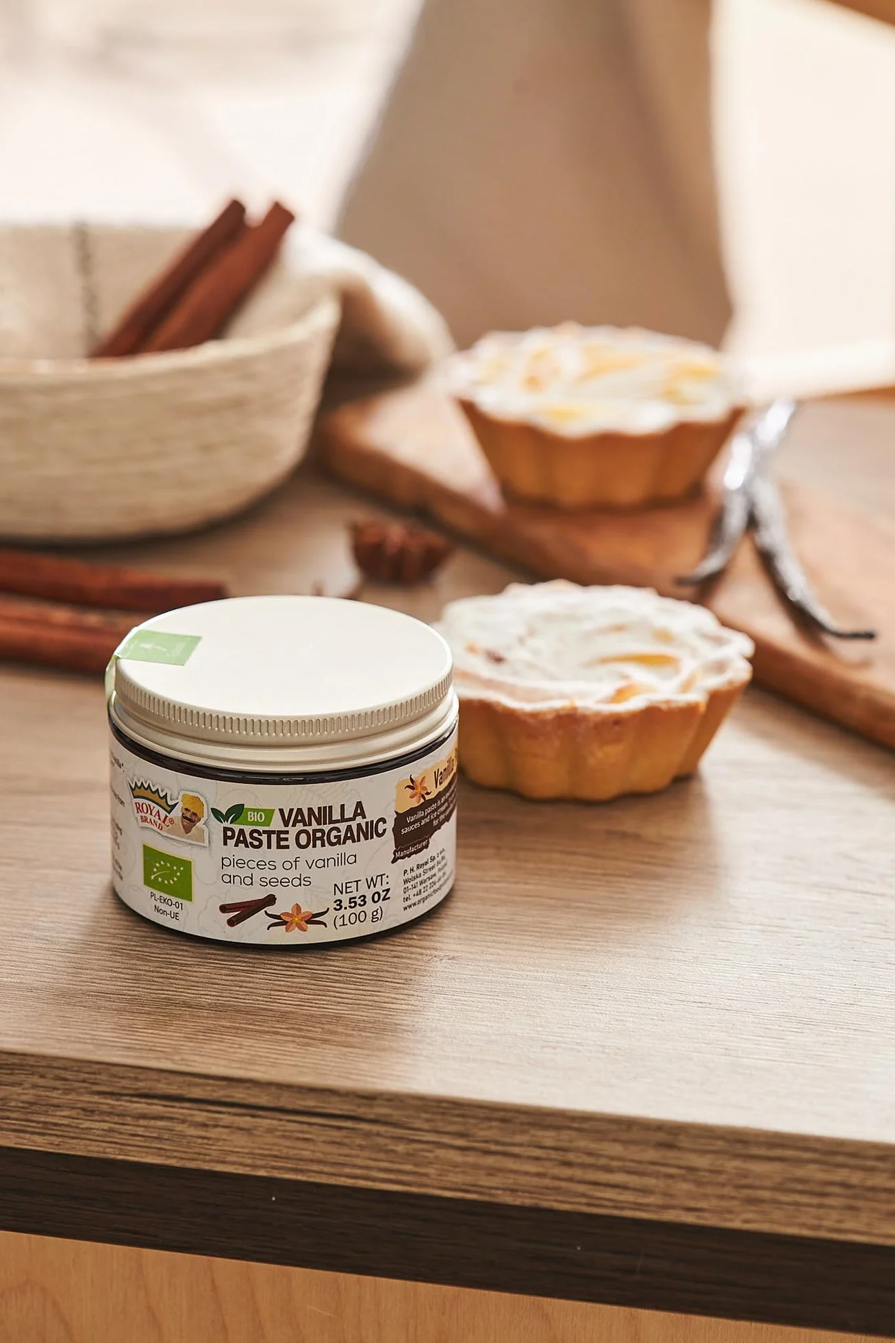 Ekologiczna pasta waniliowa 100 g z kawałkami laski wanilii do pieczenia