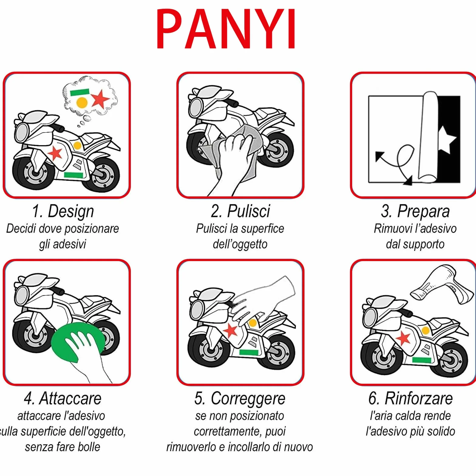 Naklejki na Motocykl Samochód Kask 3 Obrazy Wyścigowe Sponsorskie