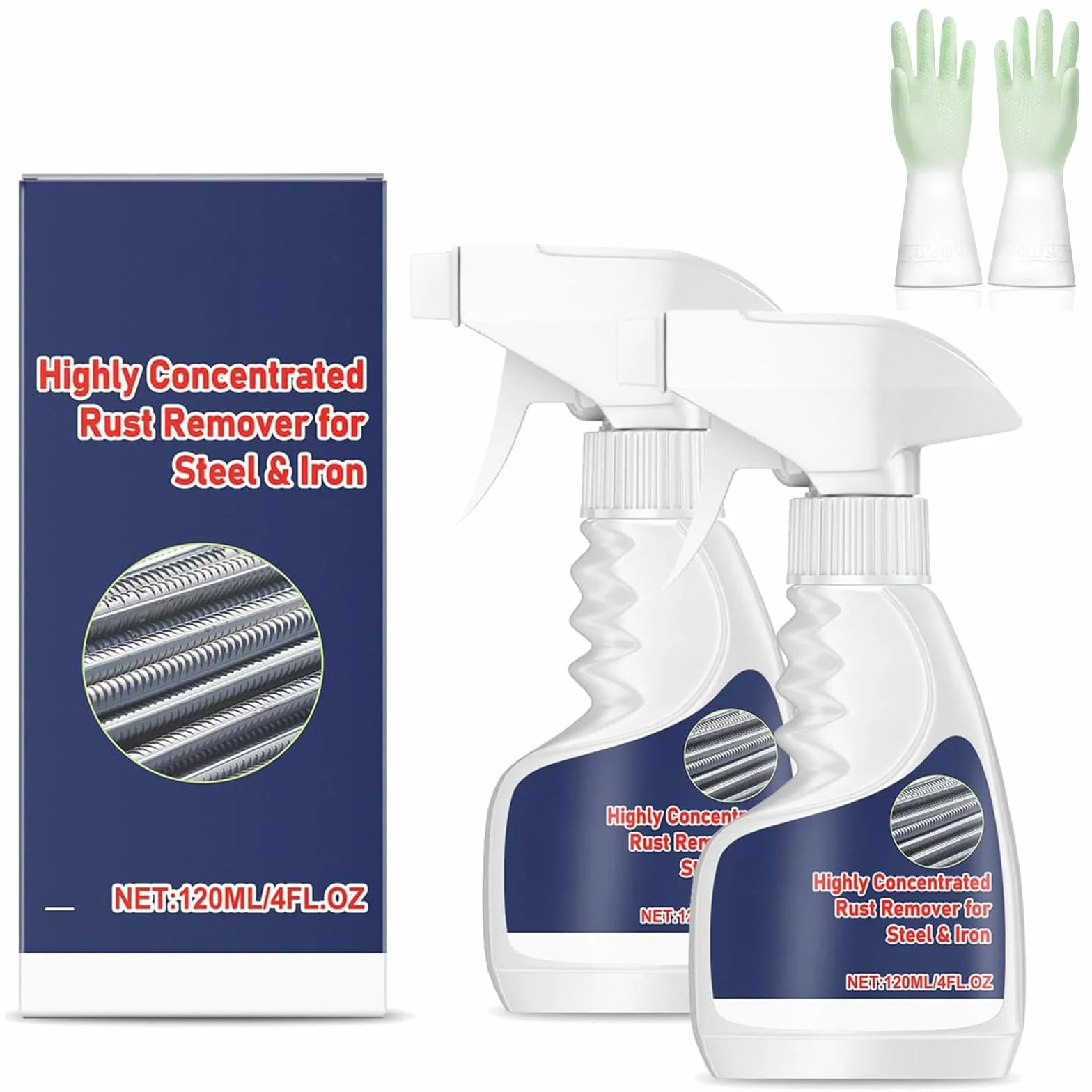 Generisch Heavy Duty Metal Rust Remover, ulepszony środek do usuwania rdzy z metalu, stal nierdzewna do narzędzi i mebli zewnętrznych, szybkie działanie (2 szt.)