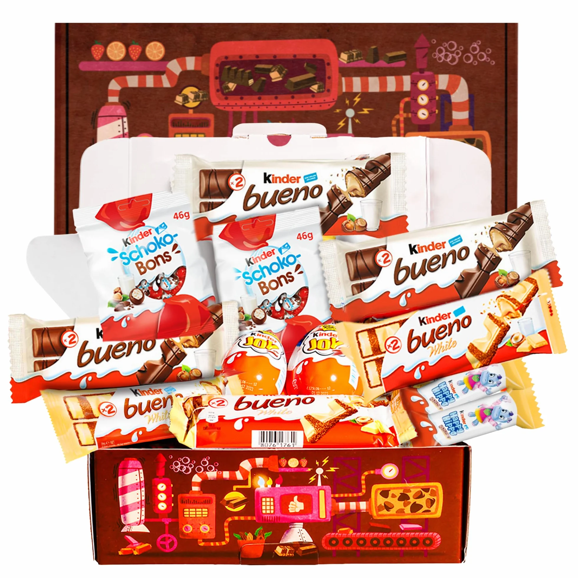 Pudełko prezentowe z czekolada i oryginalny prezent na urodziny, dla dzieci, dla pary - Kinder Bueno, Happy Hippo, Kinder Joy, Prezent urodzinowy