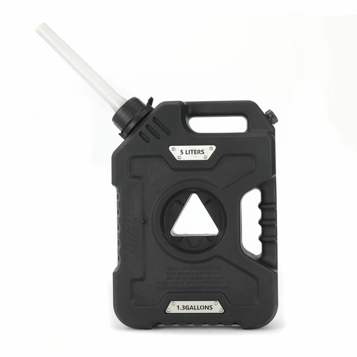 5 l, przenośny pojemnik na benzynę, pojemnik na benzynę, pojemnik na benzynę, pojemnik na olej napędowy, pojemność Can Fit for Motorcycle SUV ATV Cars Boat Offroad (5 l, czarny z