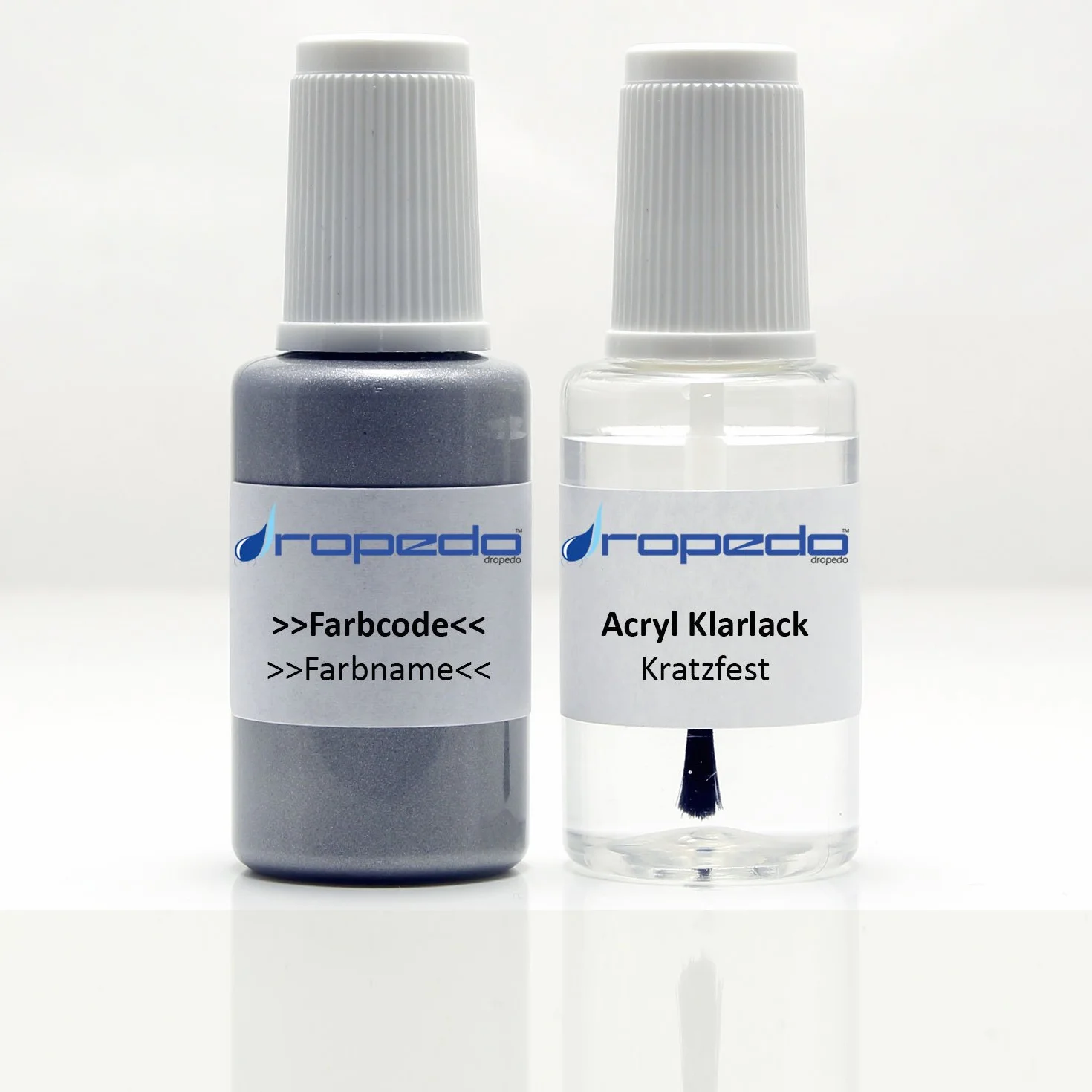 Zestaw pisaków do lakieru U121 KTL czarny matowy 20 ml + lakier bezbarwny 20 ml
