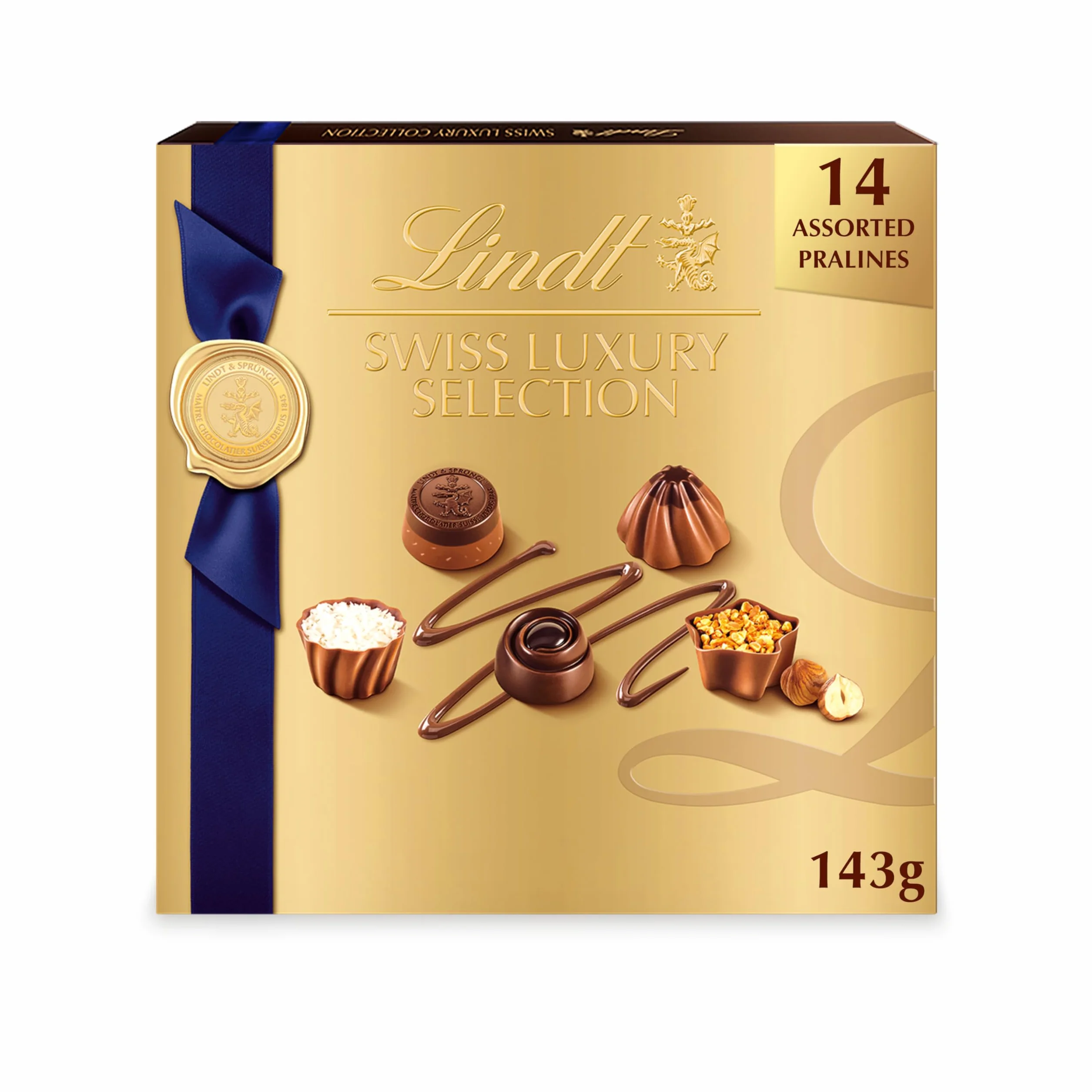 Lindt Chocolate Swiss Luxury Selection Box, 140 ml