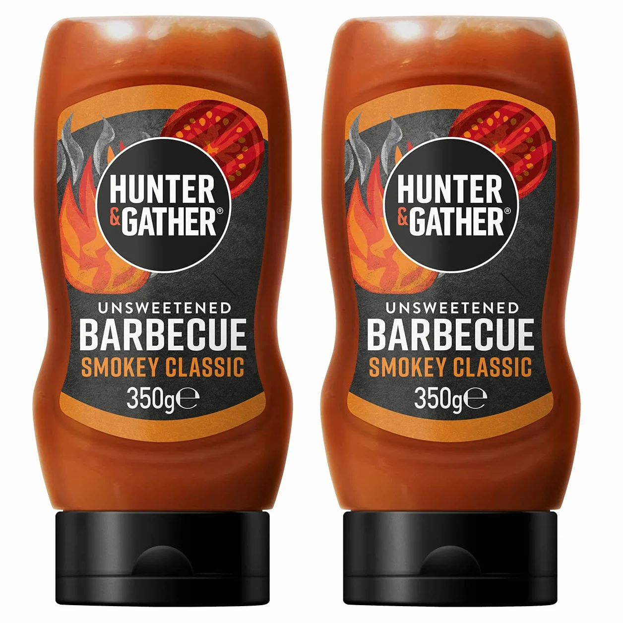 Hunter & Gather Niesłodzone sosy | 2 x 250 g grill sos keto, bladieo, niskowęglowodanowy i wegański | bez cukru i substancji słodzących