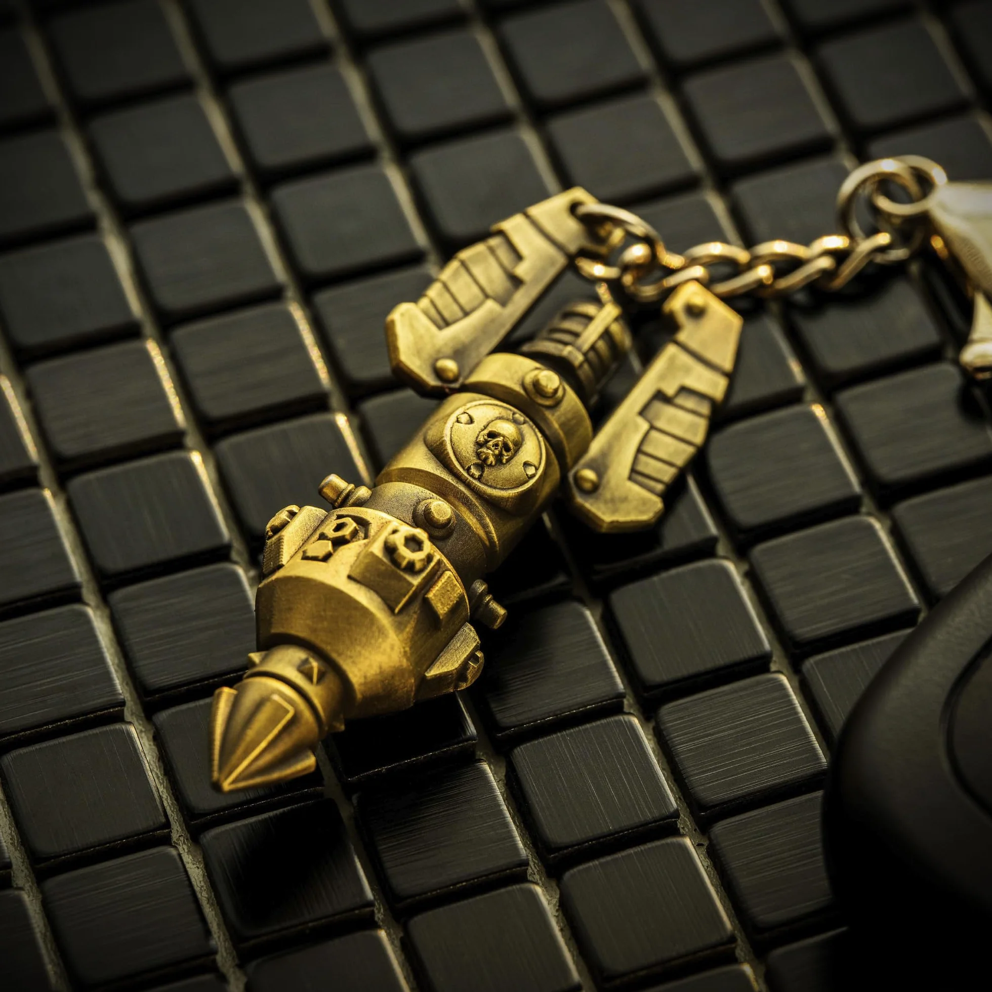 Starforged Warhammer 40K Warhammer II Deep Strike Beacon gra peryferyjny stop brelok prezenty świąteczne, Brązowy, S