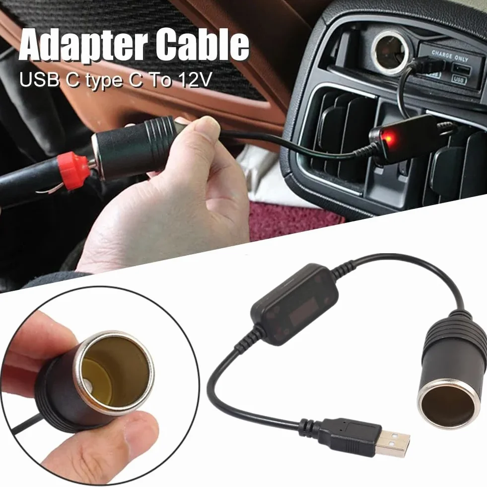 GLOGLOW zapalniczka samochodowa 12V USB obrotowy adapter konwerter przewód zasilający