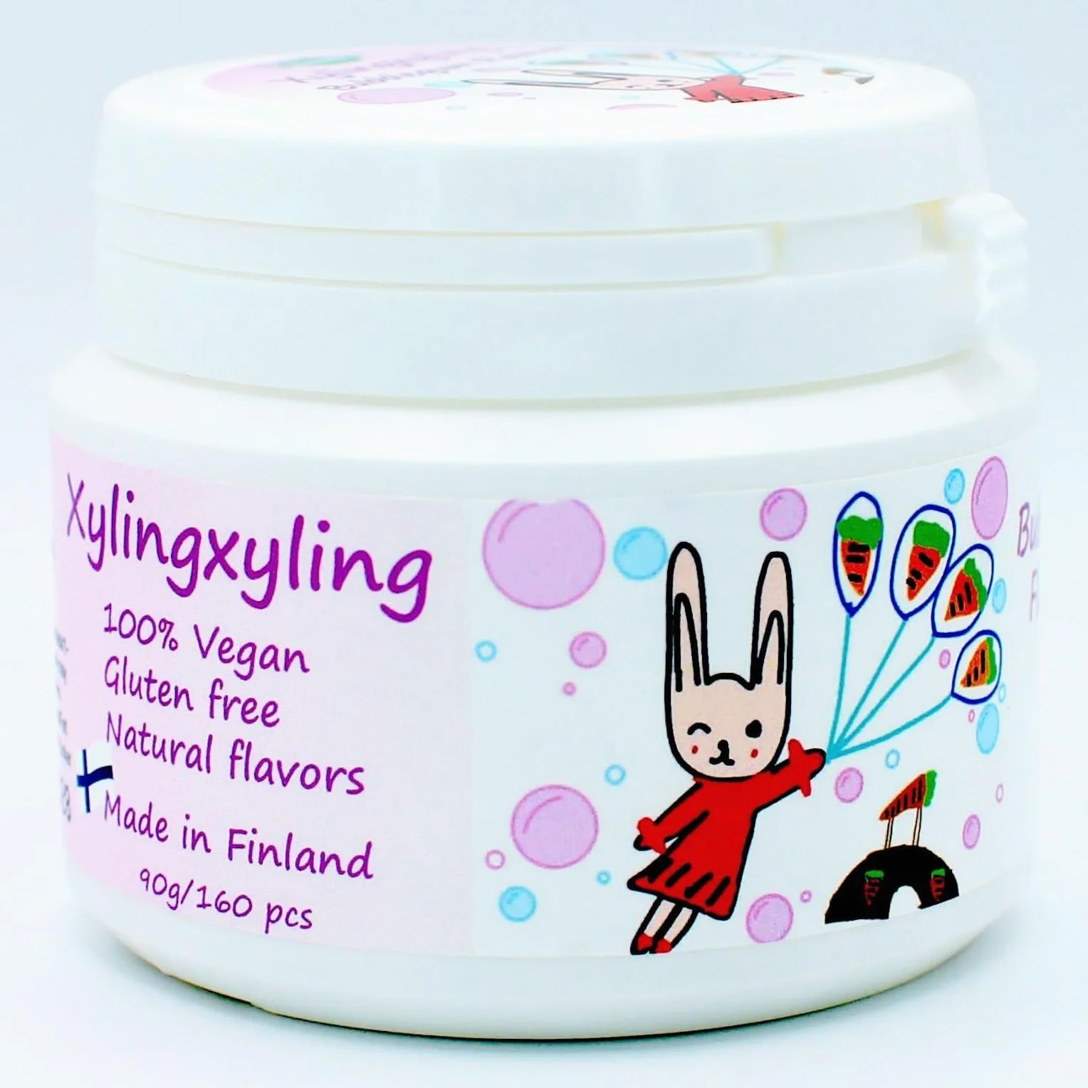 Fińska pigułka ksylitolowa Xylingxyling 90 g 160 szt. bez cukru bez glutenu wegańska