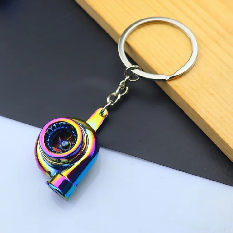 LightBeacon Metalowy Brelok Do Kluczy Samochodowych Turbosprężarka - Dźwignia Zmiany Biegów Do Samochodu Motocykla - 5 Sztuk Prezent Urodzinowy Dla Dzieci, Biały