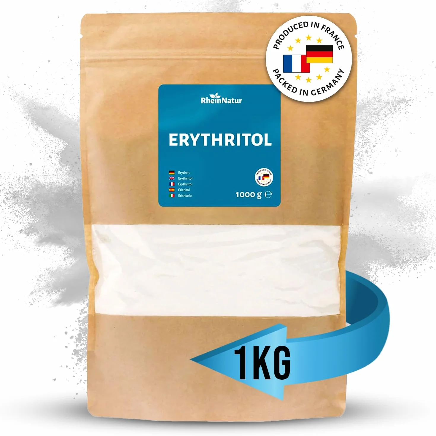 Erytryt 1 kg – zamiennik cukru bez kalorii, wegański, bezglutenowy