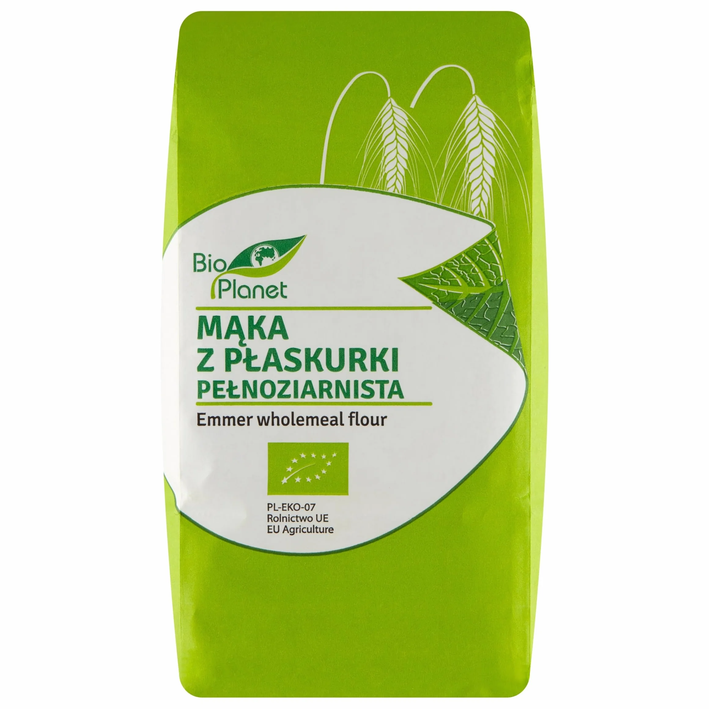 MĄKA Z PŁASKURKI PEŁNOZIARNISTA BIO 500 g - BIO PLAN