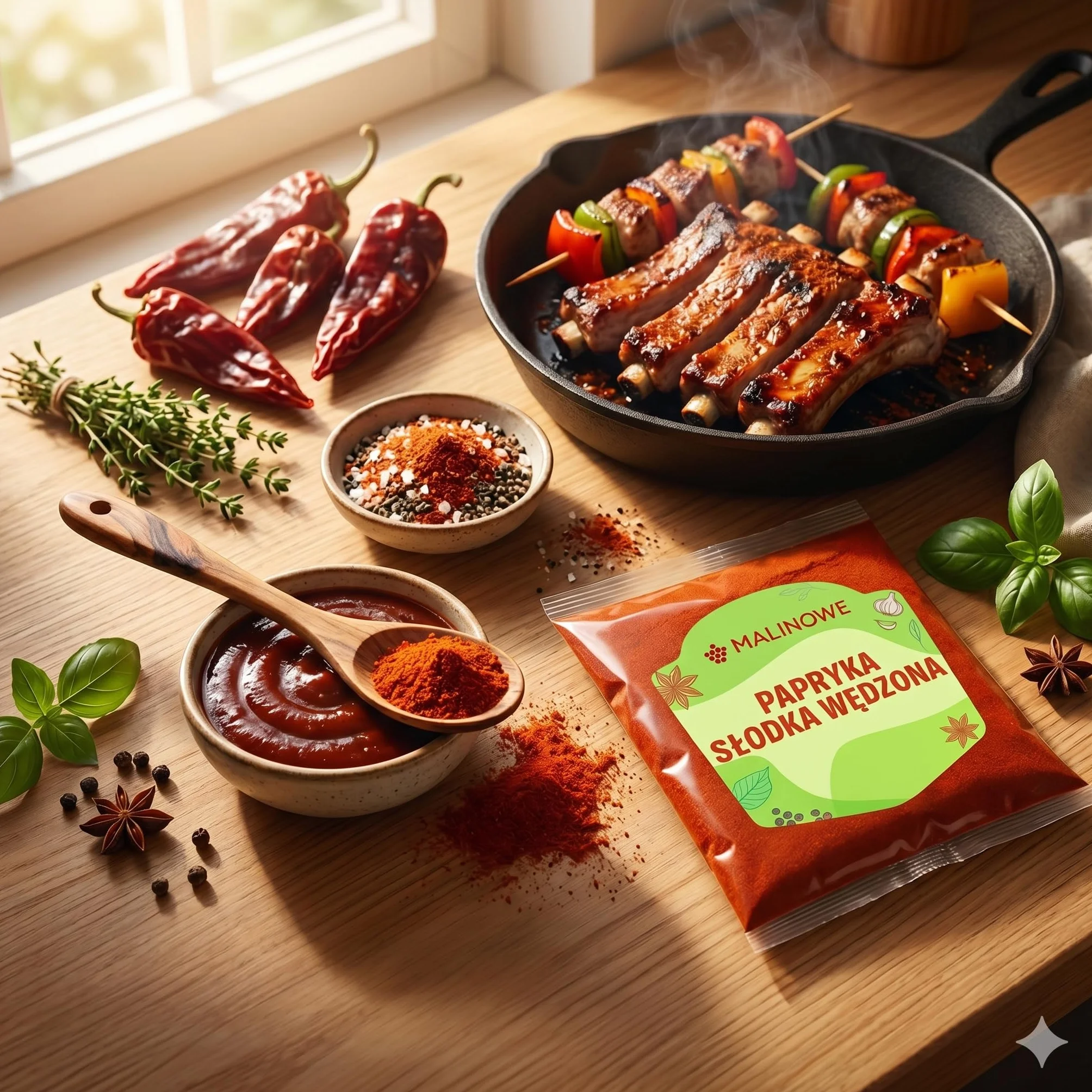 Malinowe PAPRYKA SŁODKA WĘDZONA 100g Aromatyczna Papryka Mielona