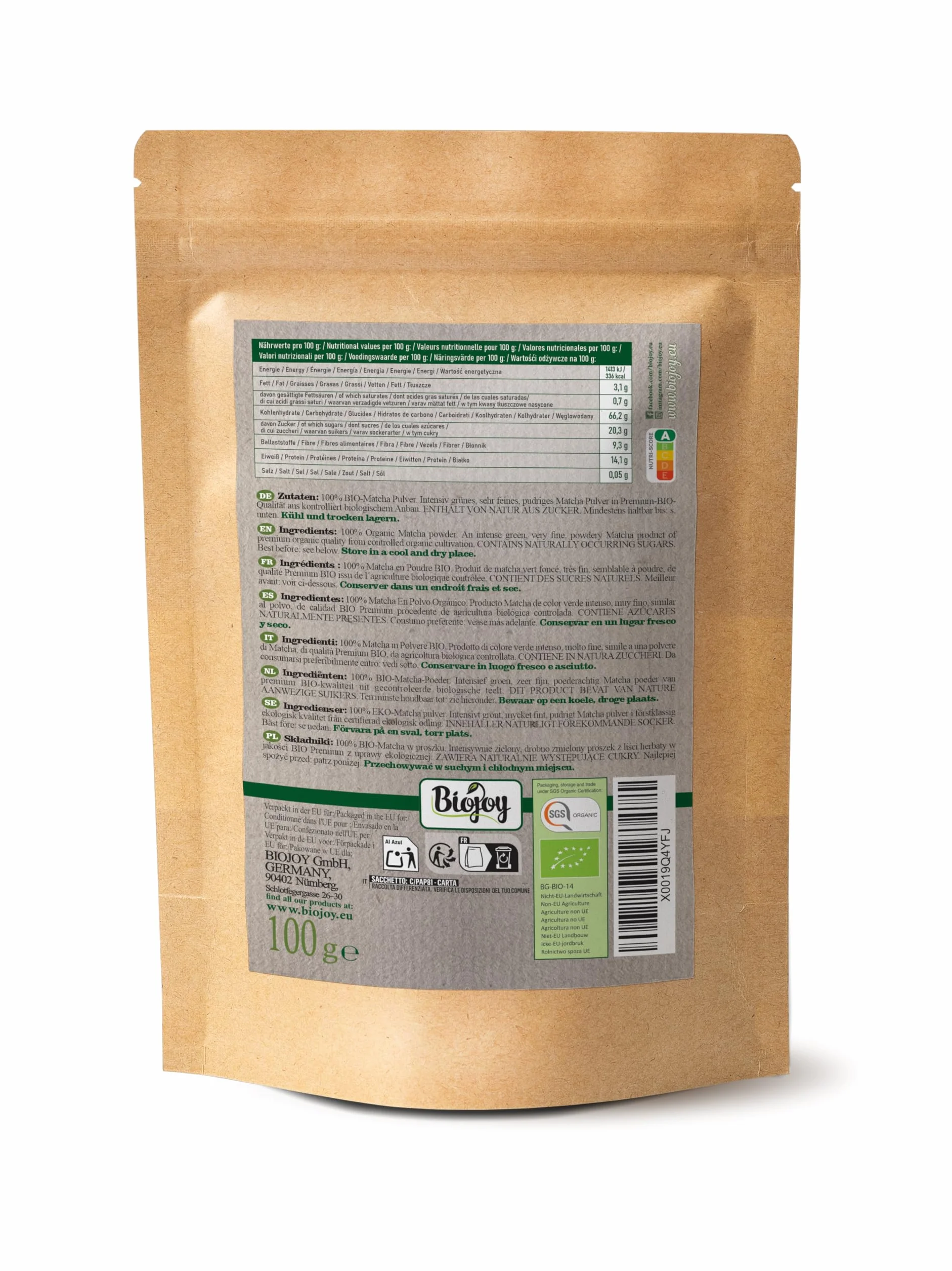 Biojoy Matcha zielona herbata w proszku 100 g