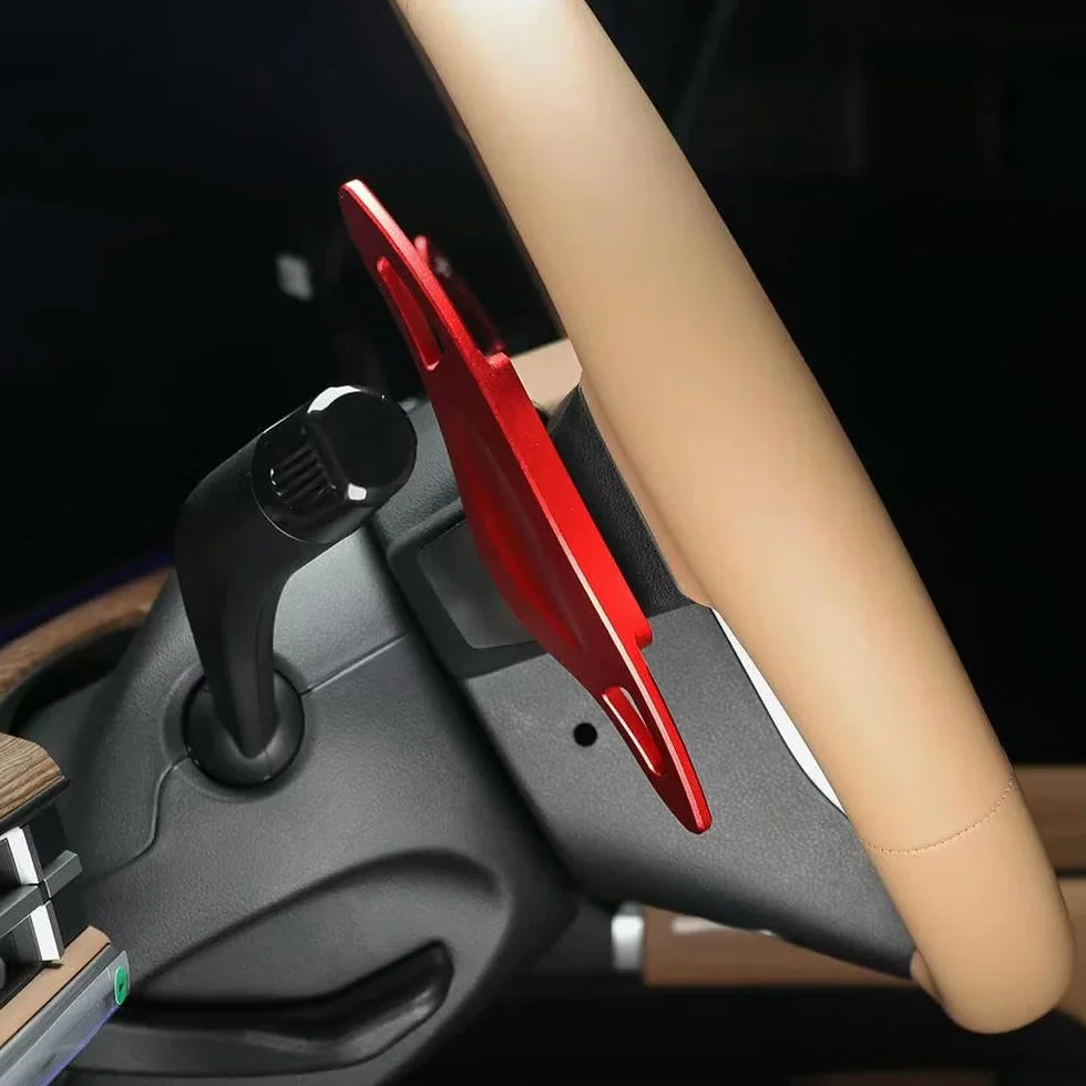 Wiosło zmiany biegów do Hyundai Santa Fe Santafe HEV MX5 2023 2024 przedłużenie zmiany biegów na kierownicę samochodu naklejki akcesoria