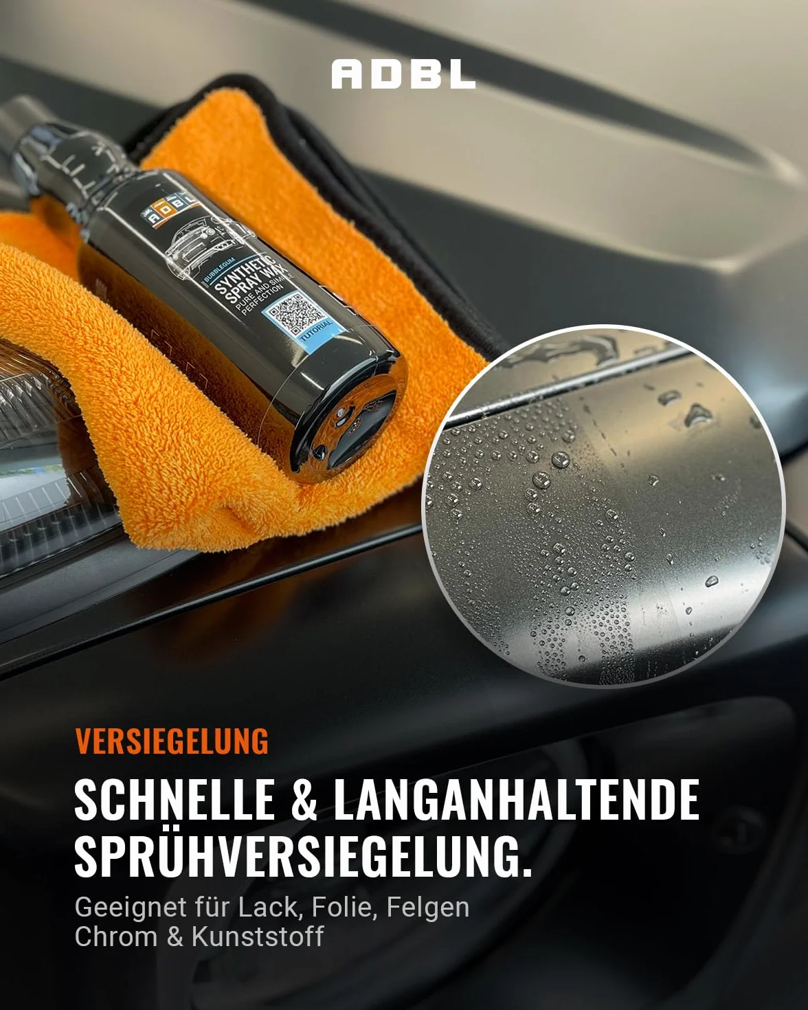 ADBL Syntetyczny wosk w sprayu, detailer syntetyczny, wosk szybkoschnący, 1 l