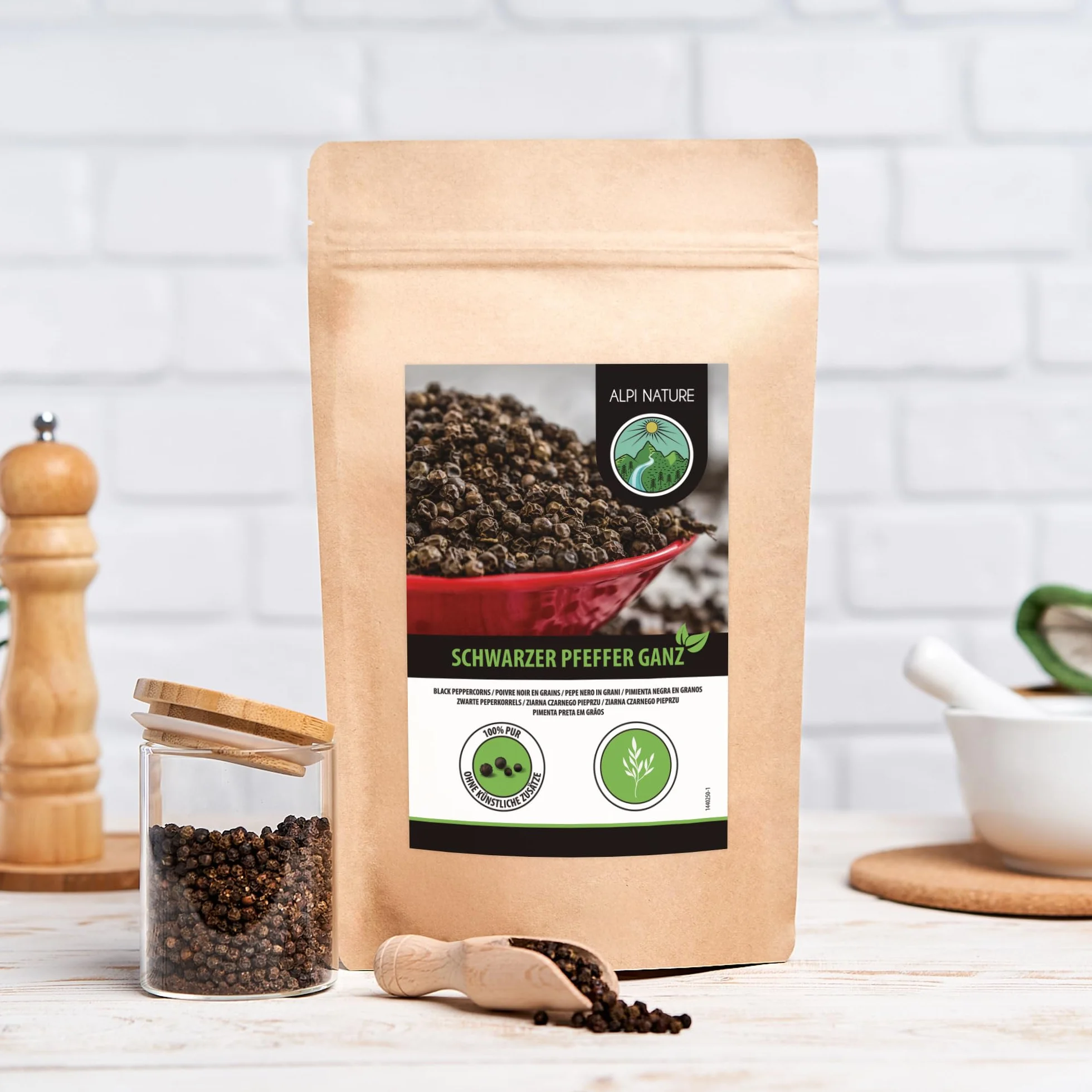 Alpi Nature Czarny Pieprz Całe Ziarna 1kg