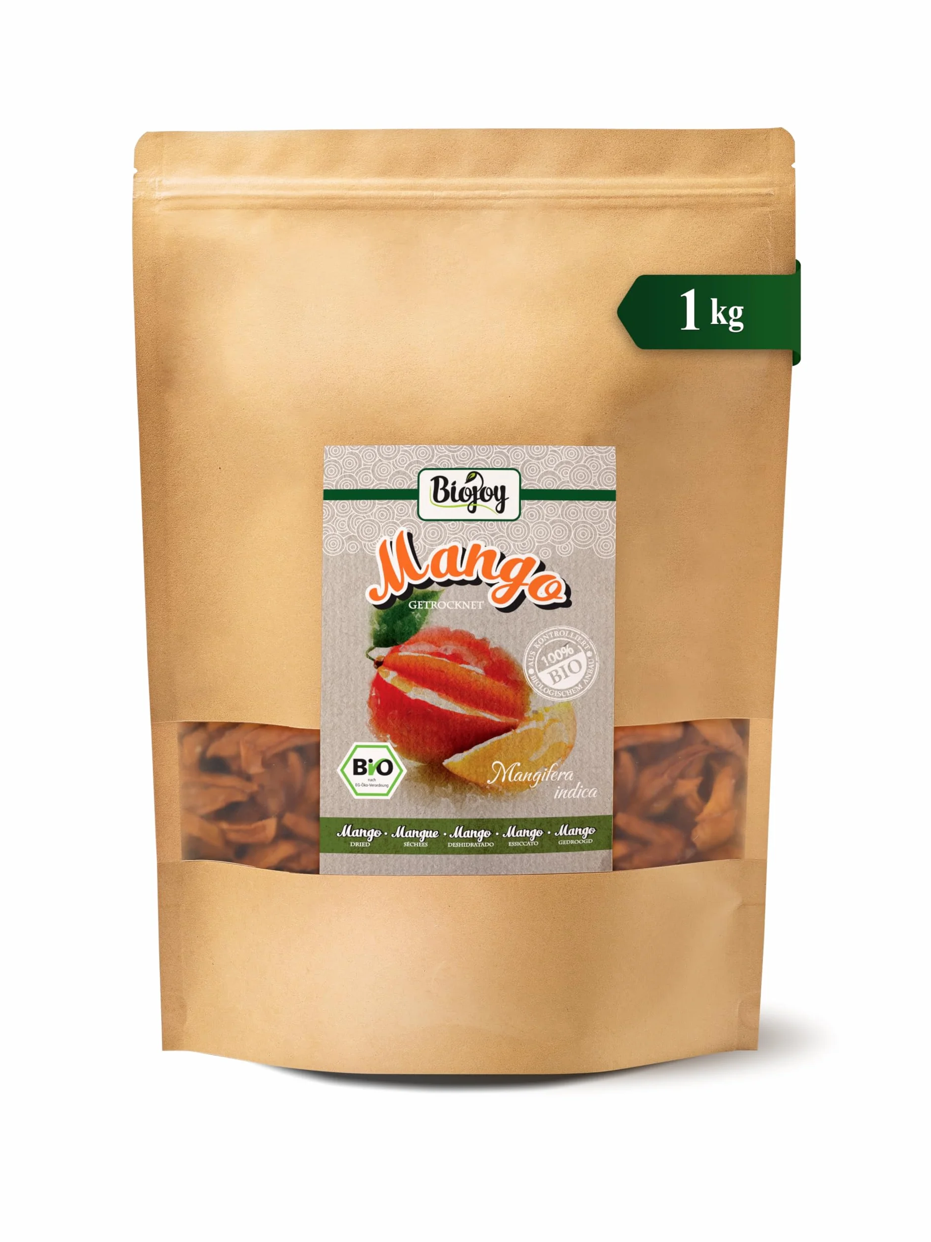 Biojoy suszone mango Brooks 1 kg bez siarczynów