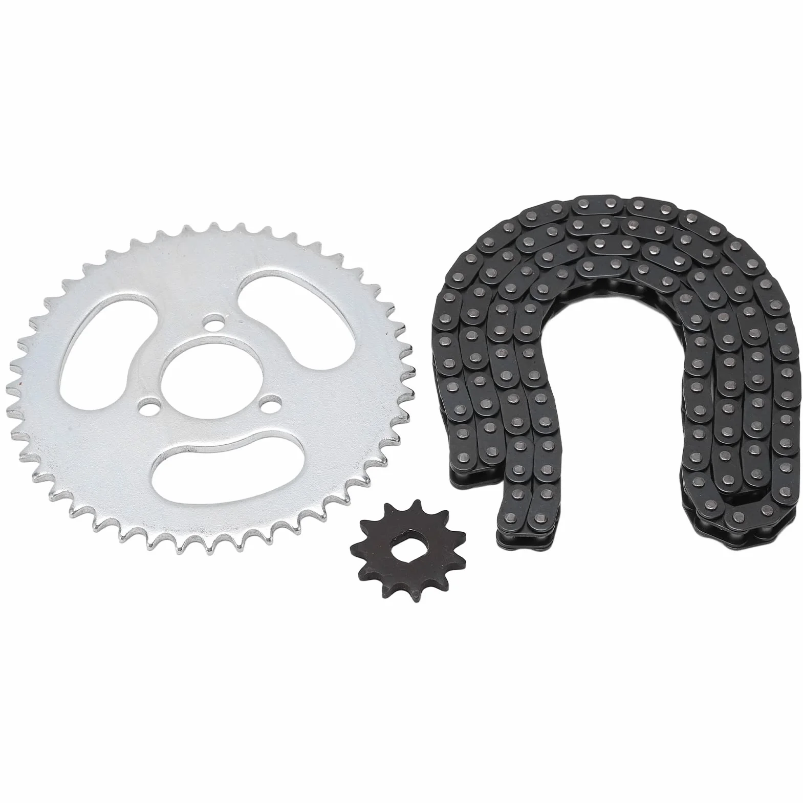 Zębatka Tylna 29mm T8F11T Zębatka Przednia T8F116 Zestaw łańcuchów Sekcji do Zmodyfikowanych Gokartów, Quadów i Mini Motocykli,Akcesoria do modyfikacji rowerów elektrycznych
