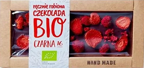 CZEKOLADA DESEROWA Z TRUSKAWKAMI I MALINAMI BIO 53 g - CUKIERNIA STAROPOLSKA