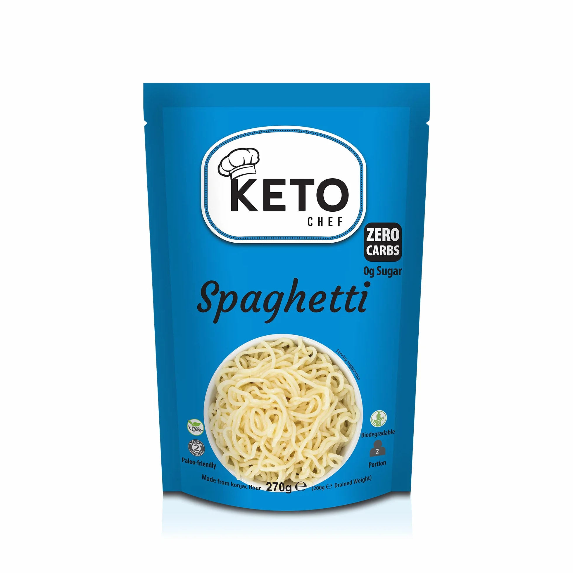 KETO CHEF Makaron Konjac Noodle Spaghetti Bezglutenowy Bio 270 G