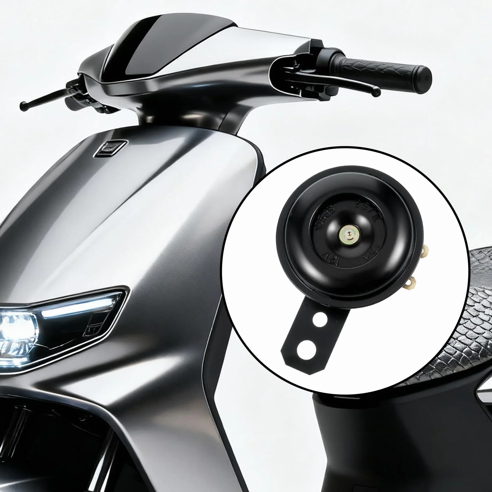Klakson sygnalizacyjny, uniwersalny klakson motocyklowy, 12 V, głośny klakson, wodoszczelny, elektryczny klakson, czarny klakson samochodowy, okrągły głośnik do samochodu, motocykla, skutera