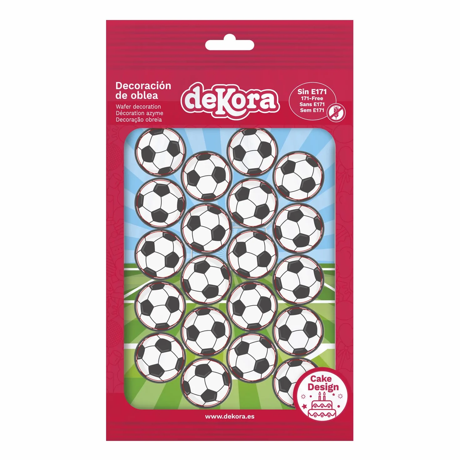 dekora - Jadalna dekoracja tortu urodzinowego dla dzieci z sylwetką tarczy Azyme Mini balony do piłki nożnej, 3,4 cm