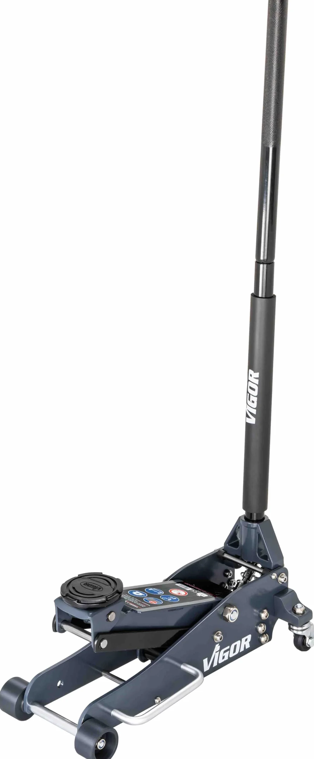 Vigor V6028-1.5-A hydrauliczny podnośnik samochodowy, udźwig 1,5 t, 14,5 kg, lekki i manewrowy, do wymiany kół i napraw pod pojazdem