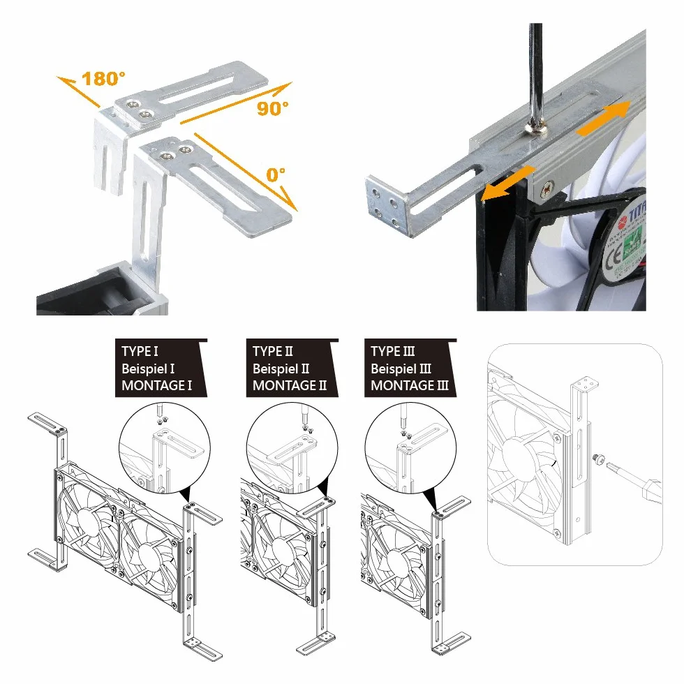 TITAN - Wielofunkcyjny wentylator wentylacyjny 12 V/ 24 V DC 90 mm montowany w stojaku podwójny lodówka z regulatorem prędkości do kampera, przyczepy kempingowej - TTC-SC09TZ (A)