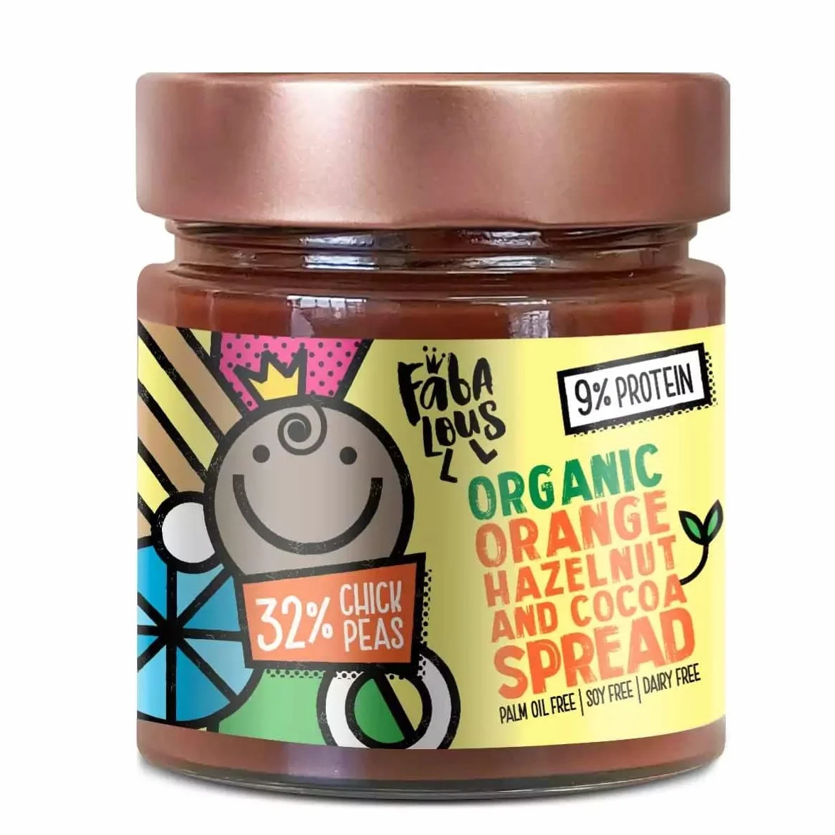 Fabalous Orange Hazelnut Cocoa Chickpea Spread 200g