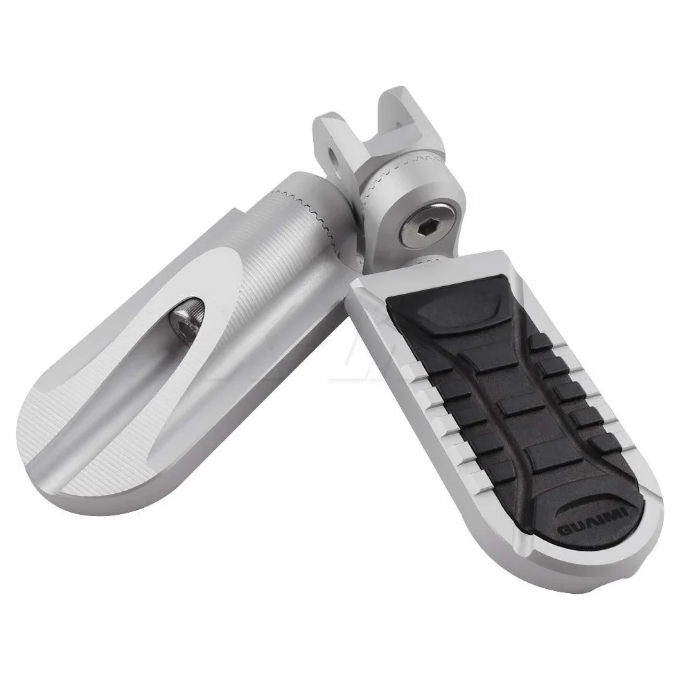 Dla BMW R1250GS 2019 2020, R1250 GS ADV 2019-2020, R1200GS 2017-2018, R1200 GS ADV 2014-2018 Obrotowy podnóżek motocyklowy Regulowany podnóżek kierowcy (B-Srebrny)